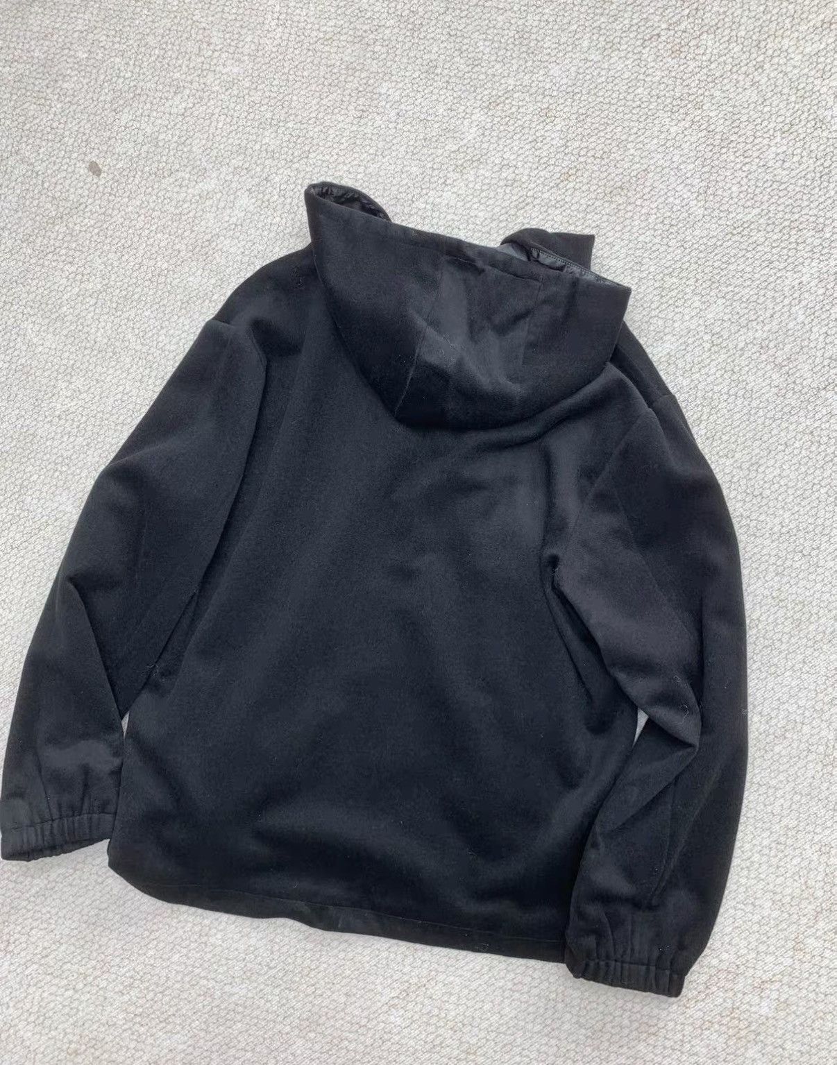 Prada PRADA Wool Texture Hooded Jacket with Triangle Size US L / EU 52-54 / 3 - 6 Thumbnail