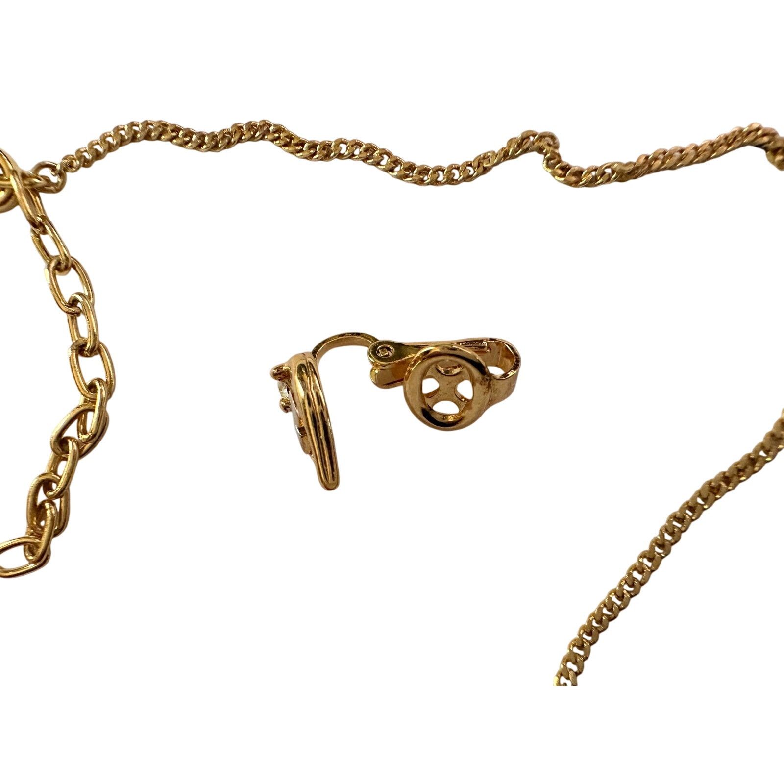 Nina Ricci Nina Ricci Necklace nad Earrings Set NR Rhinestone Size ONE SIZE - 13 Thumbnail