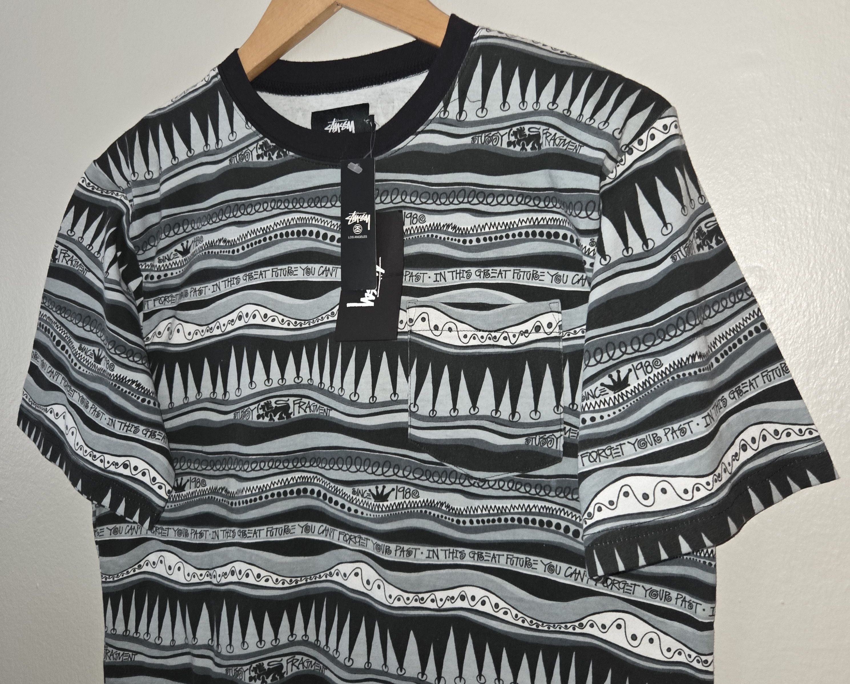 Stussy 2015 Stussy x Fragment Stripe Pocket Tee Size US S / EU 44-46 / 1 - 1 Thumbnail
