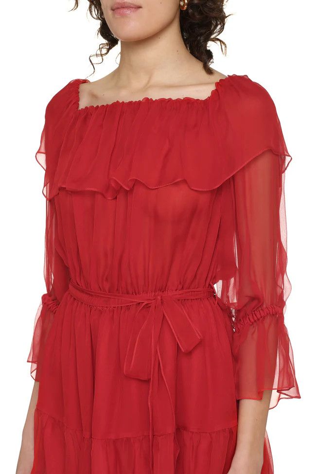 Gucci o1y0925 Mini Dress in Red Size M / US 6-8 / IT 42-44 - 3 Thumbnail