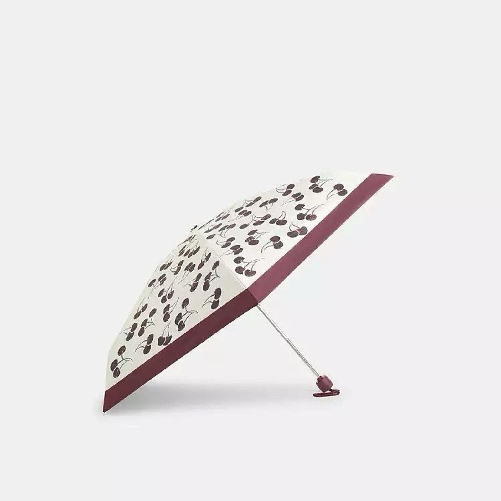 Coach NWT Coach Uv Protection Mini Umbrella Cherry CDF36 Silver Size ONE SIZE - 5 Thumbnail