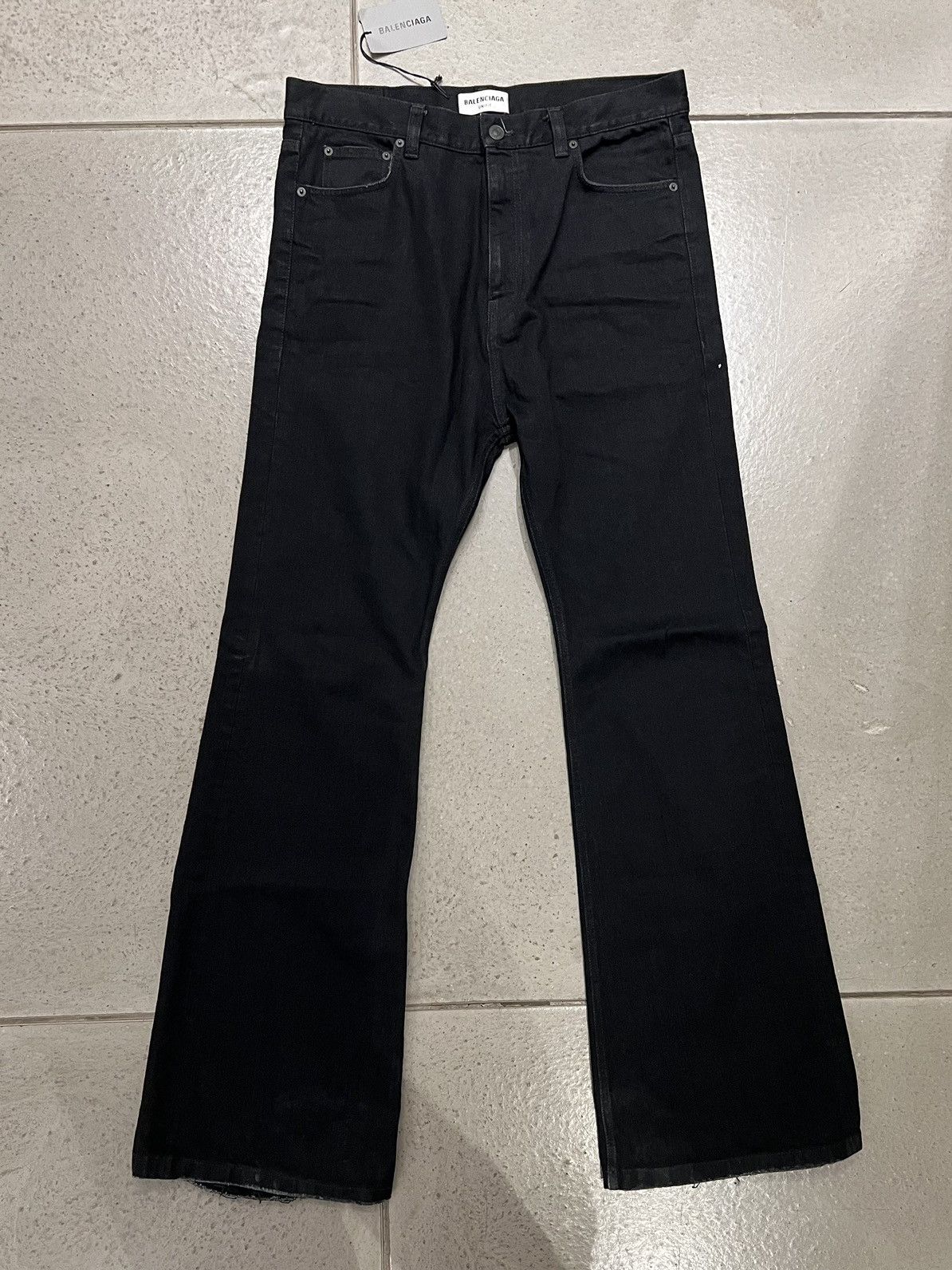 Image of Balenciaga Fw22 The Lost Tape Flared Jeans in Black, Men's (Size 34)