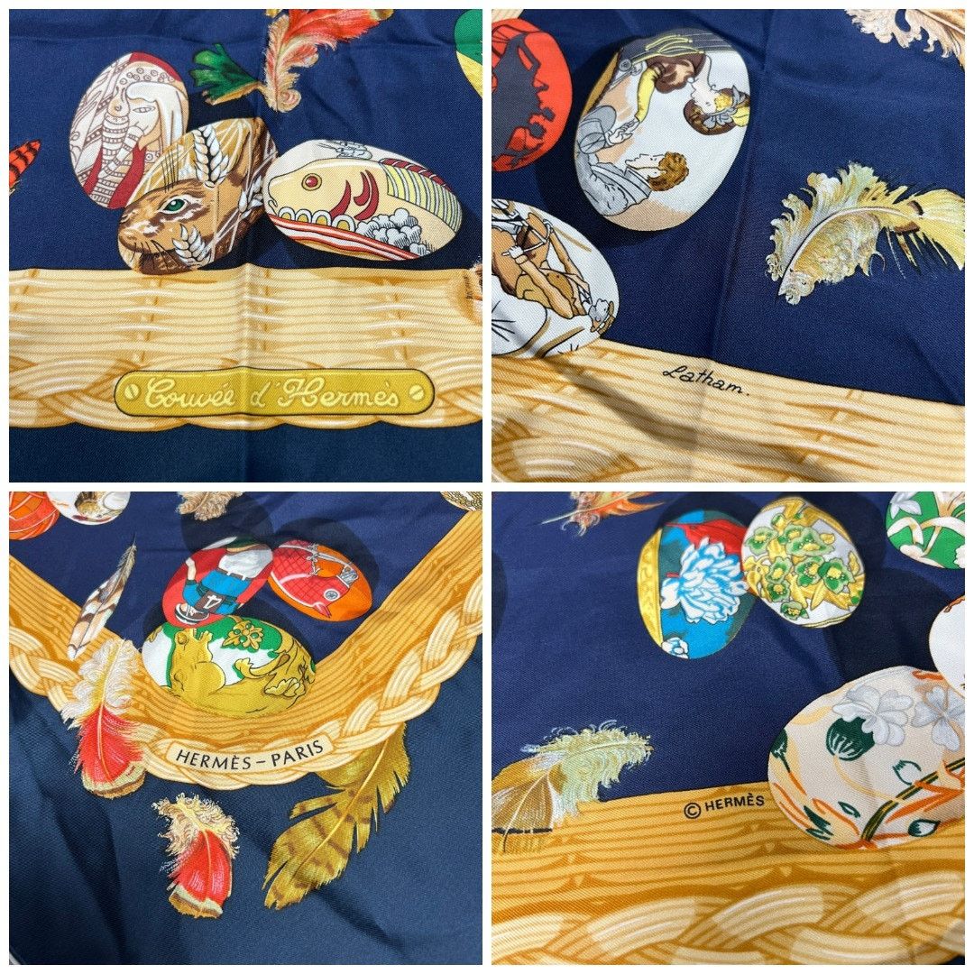 Hermes Hermes Couvee d'Hermes Silk Scarf 90cm Vintage France Size ONE SIZE - 6 Thumbnail