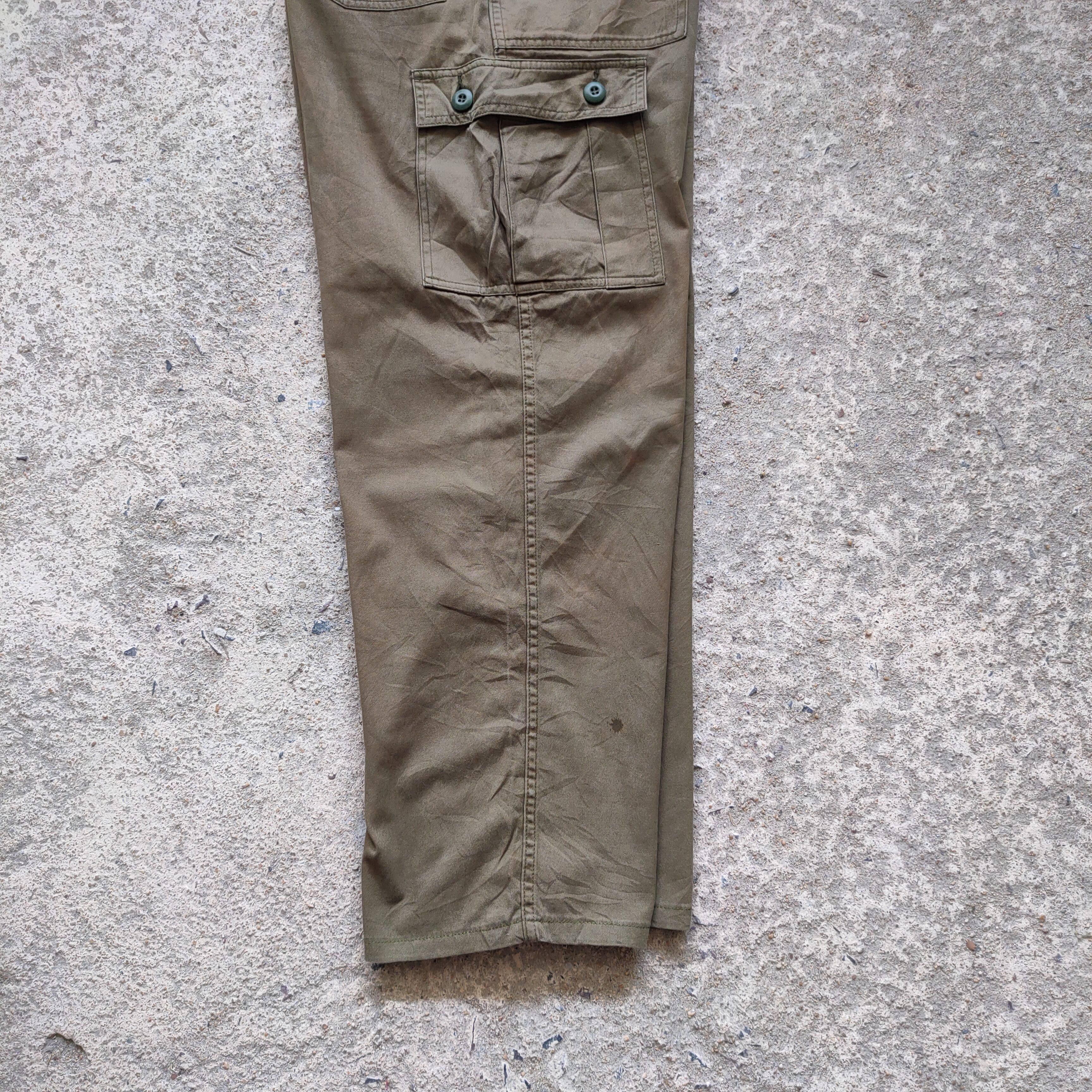 Japanese Brand VINTAGE FADED GREEN GL MILITARY CARGO PANTS Size US 32 / EU 48 - 13 Thumbnail