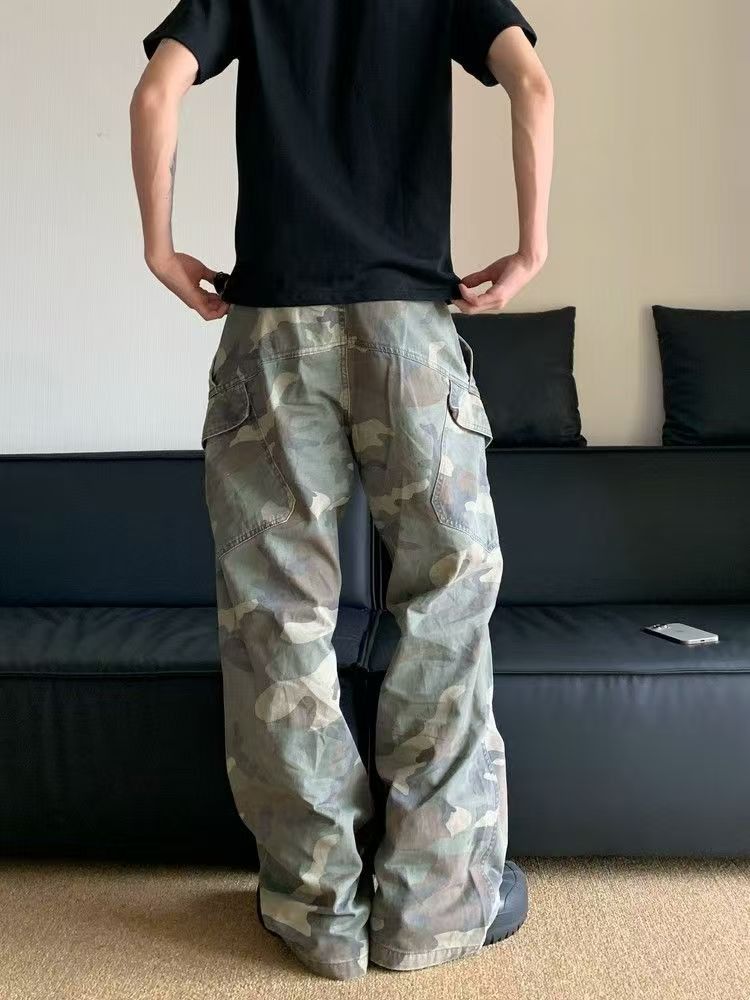 Japanese Brand Men's American retro casual workwear camouflage jeans Size US 32 / EU 48 - 4 Thumbnail