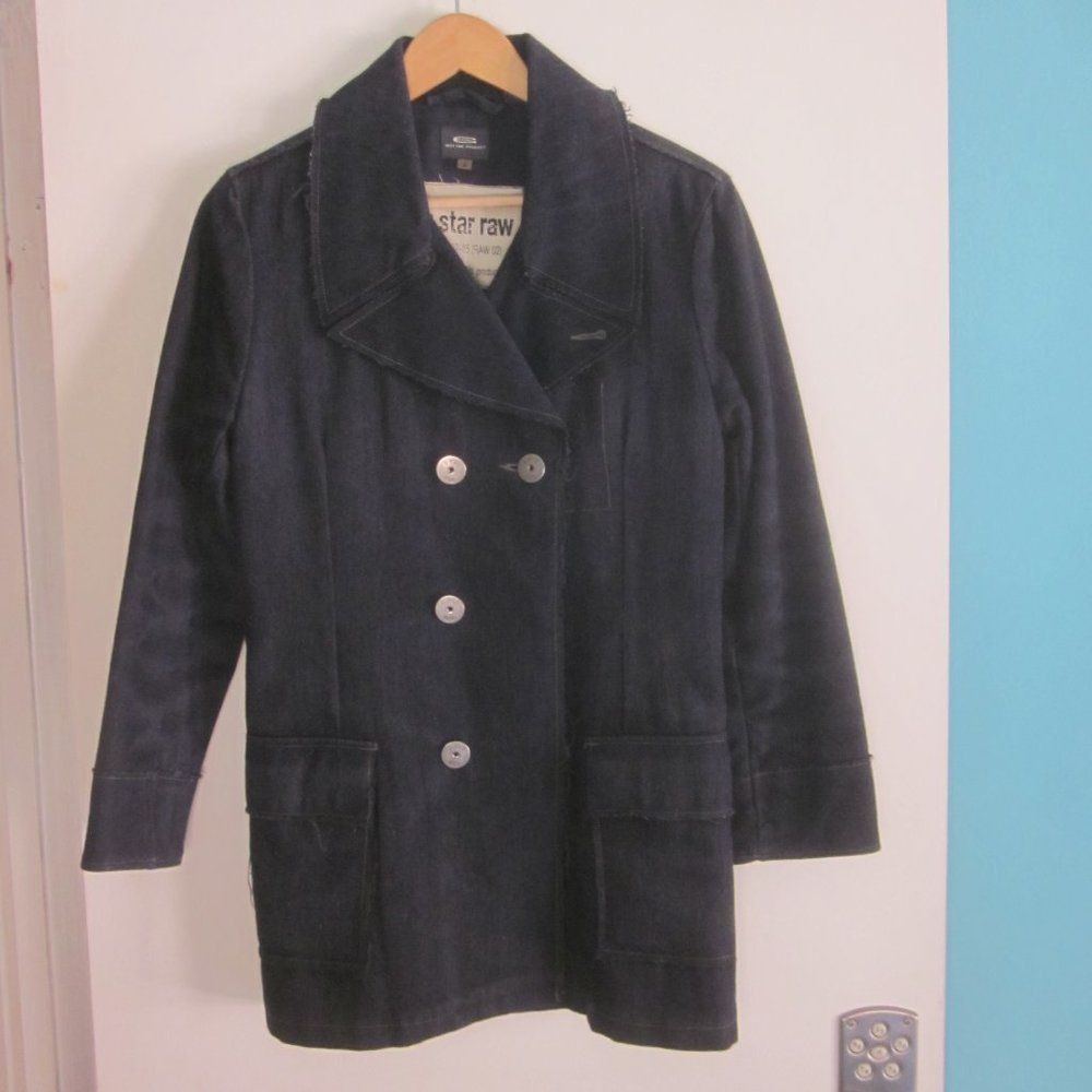 G-Star G-Star Dark Blue Wool Denim Pea Coat Size M Size M / US 6-8 / IT 42-44 - 4 Thumbnail