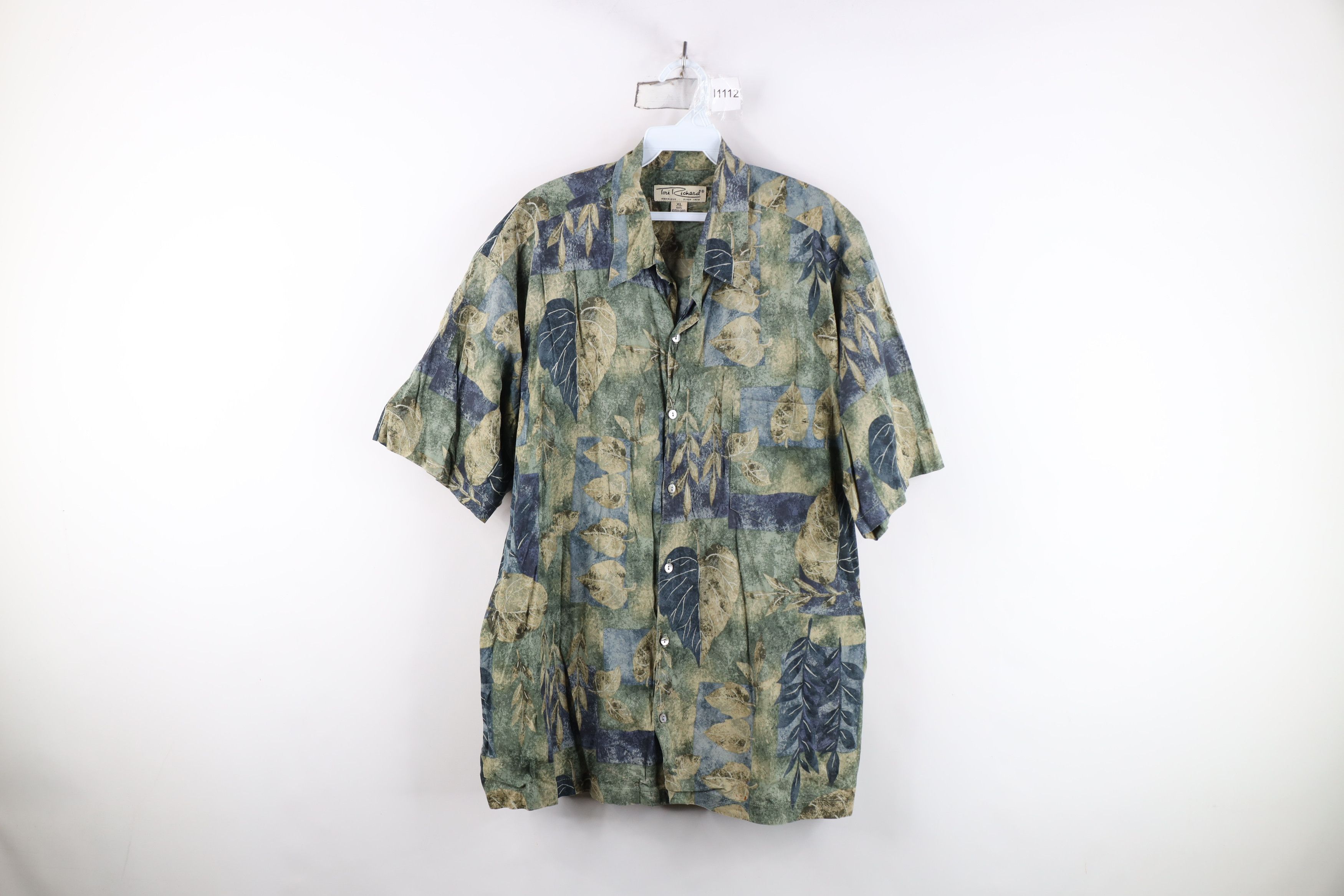 Vintage Vintage 90s Y2K Streetwear Leaf Luau Hawaiian Button Shirt Size US XL / EU 56 / 4 - 1 Thumbnail