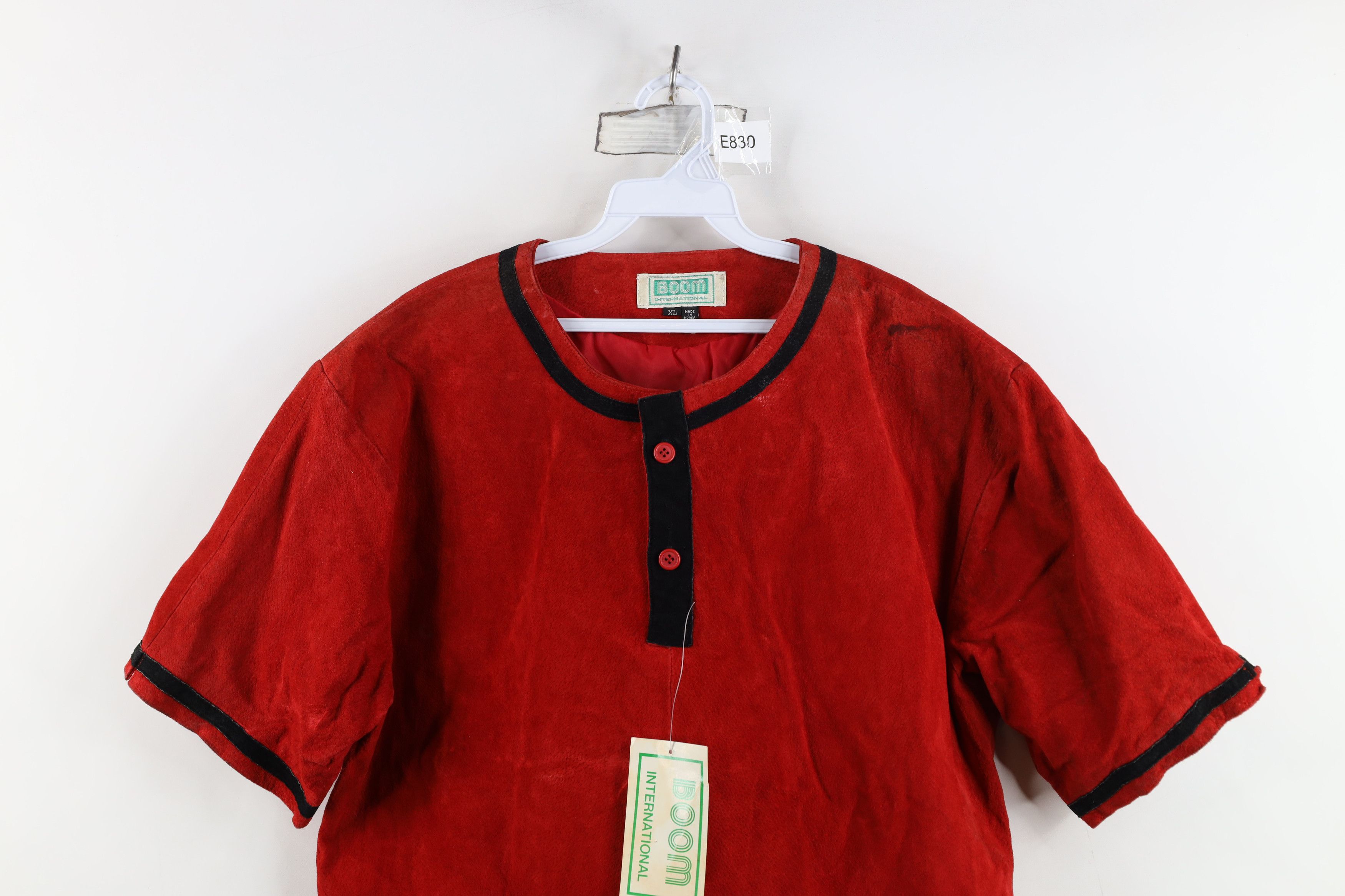Vintage Deadstock Vintage 90s Streetwear Short Sleeve Suede Jacket Size US XL / EU 56 / 4 - 2 Thumbnail