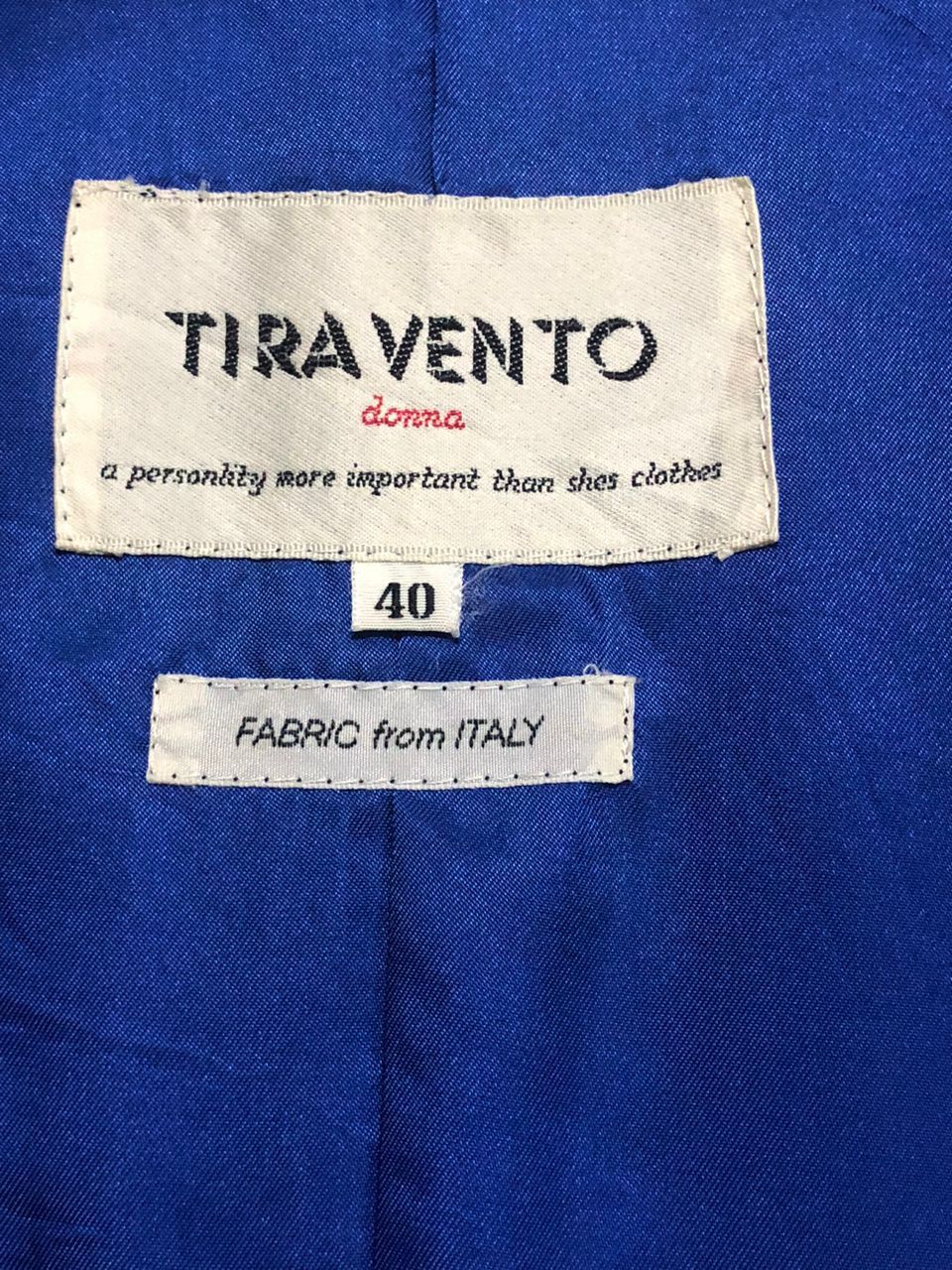 Vintage Tira Vento Donna Double Collar Style Jacket Size S / US 4 / IT 40 - 16 Thumbnail