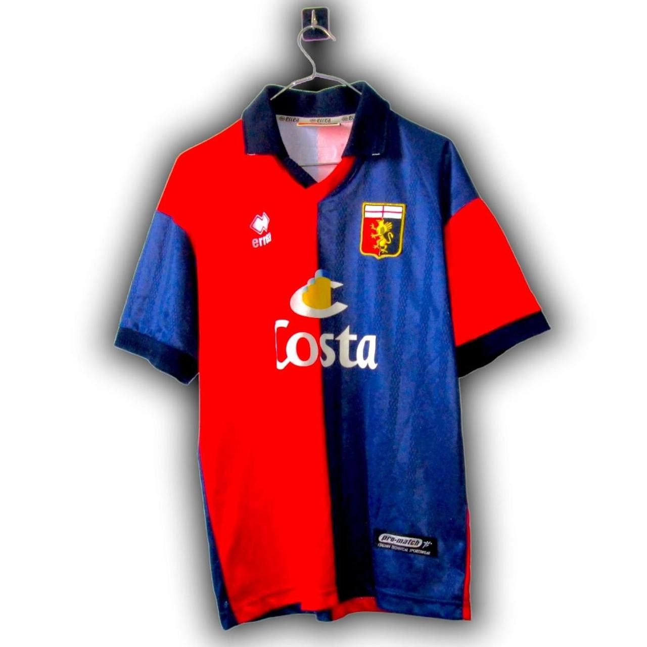Errea Genoa Genova Italy 2002 2003 Home Shirt Jersey Size US M / EU 48-50 / 2 - 2 Thumbnail