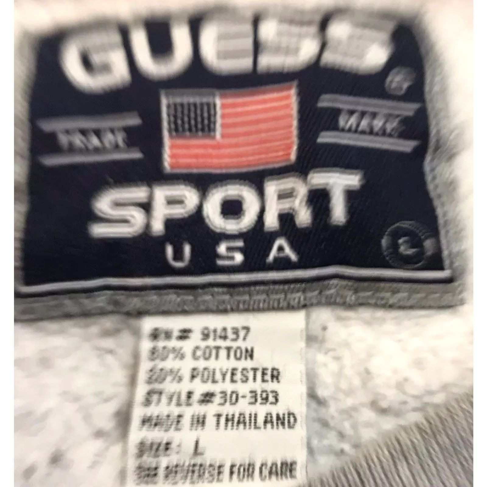 Guess VINTAGE GUESS Sweatshirt 90s Spell Out Logo Travis Scott Crewneck Mens L Gray Embroidered Knit Cotton Blend Pullover Size US L / EU 52-54 / 3 - 3 Thumbnail