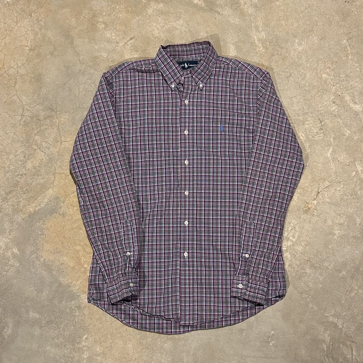 Polo Ralph Lauren Vintage 1990s Polo Ralph Lauren Pony Check Button Up Shirt Size US M / EU 48-50 / 2 - 1 Thumbnail