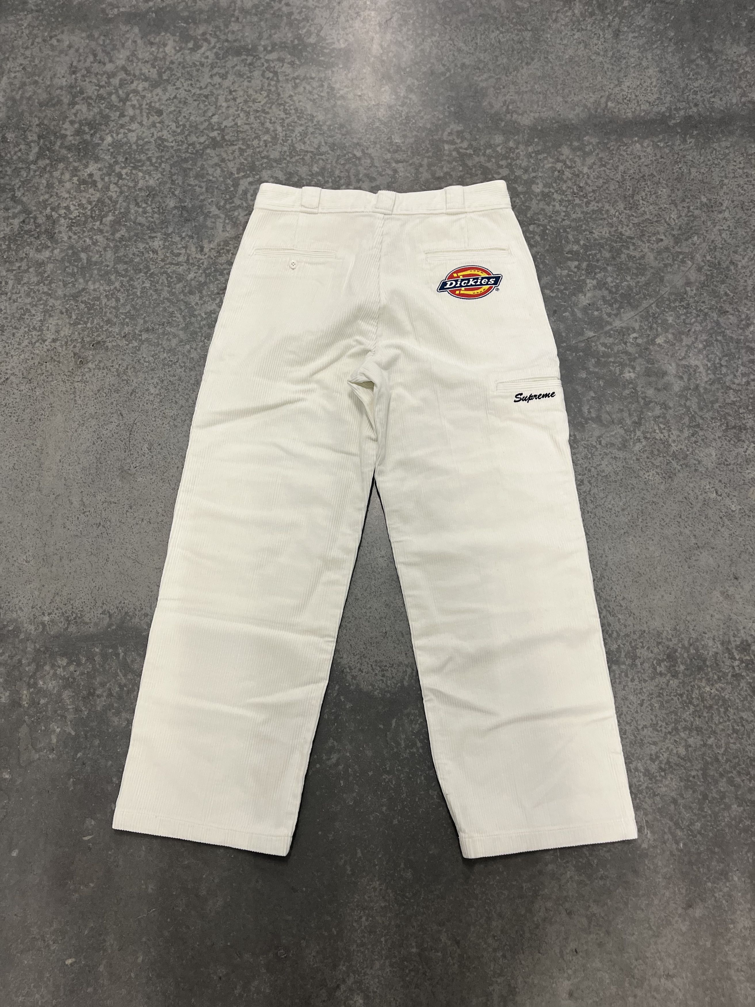 Dickies × Supreme Supreme x Dickies Double knee Corduroy Work Pant 34 White Size US 34 / EU 50 - 2 Thumbnail