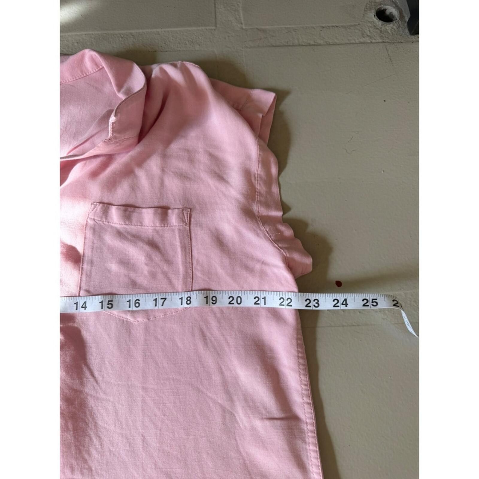 Other Jachs Girlfriend Pink Short Sleeve Button Down Shirt Size L Size L / US 10 / IT 46 - 7 Thumbnail