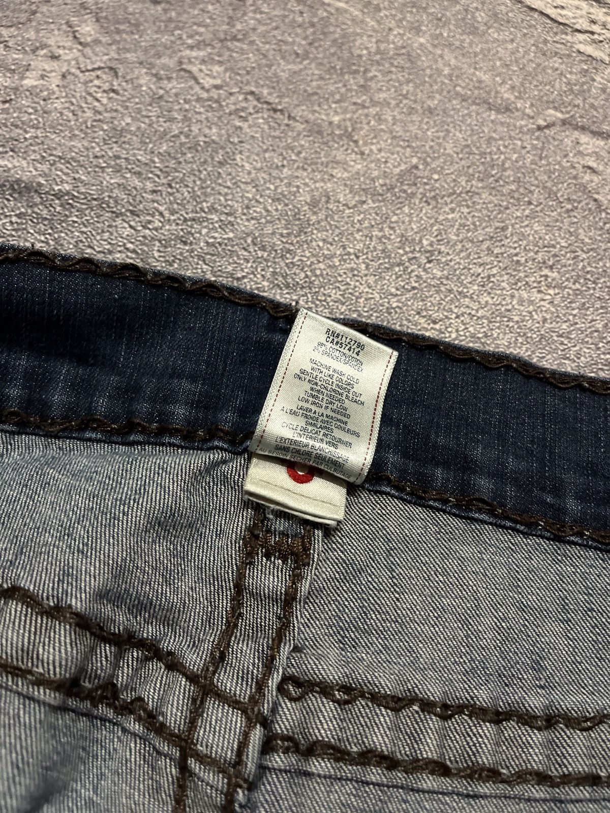 True Religion × Vintage Vintage True Religion Faded American Denim Baggy Hype Jeans Size US 38 / EU 54 - 8 Thumbnail