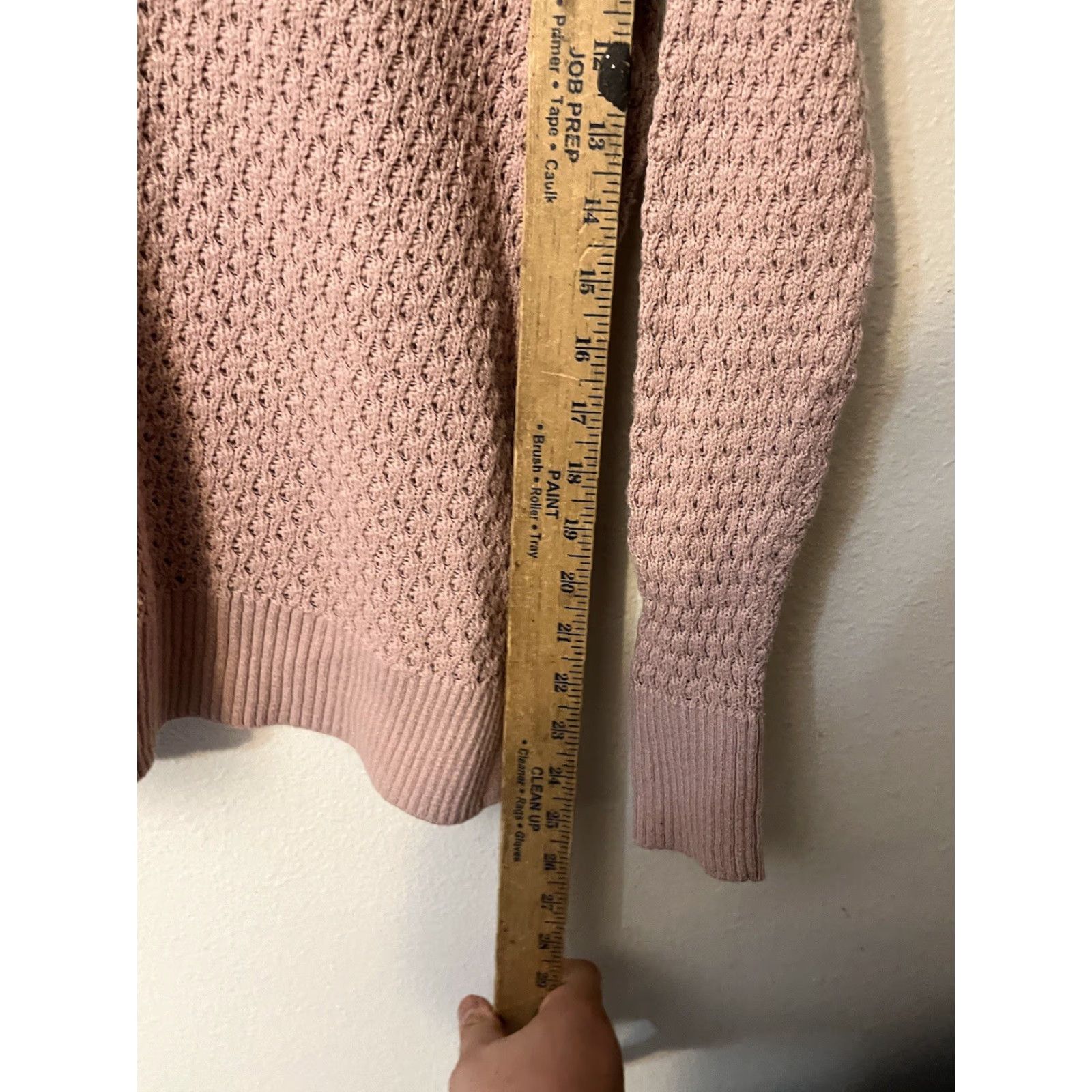 American Eagle Outfitters AMERICAN EAGLE Sweater Womens Small Pullover Knit V Neck Pink Size S / US 4 / IT 40 - 4 Thumbnail