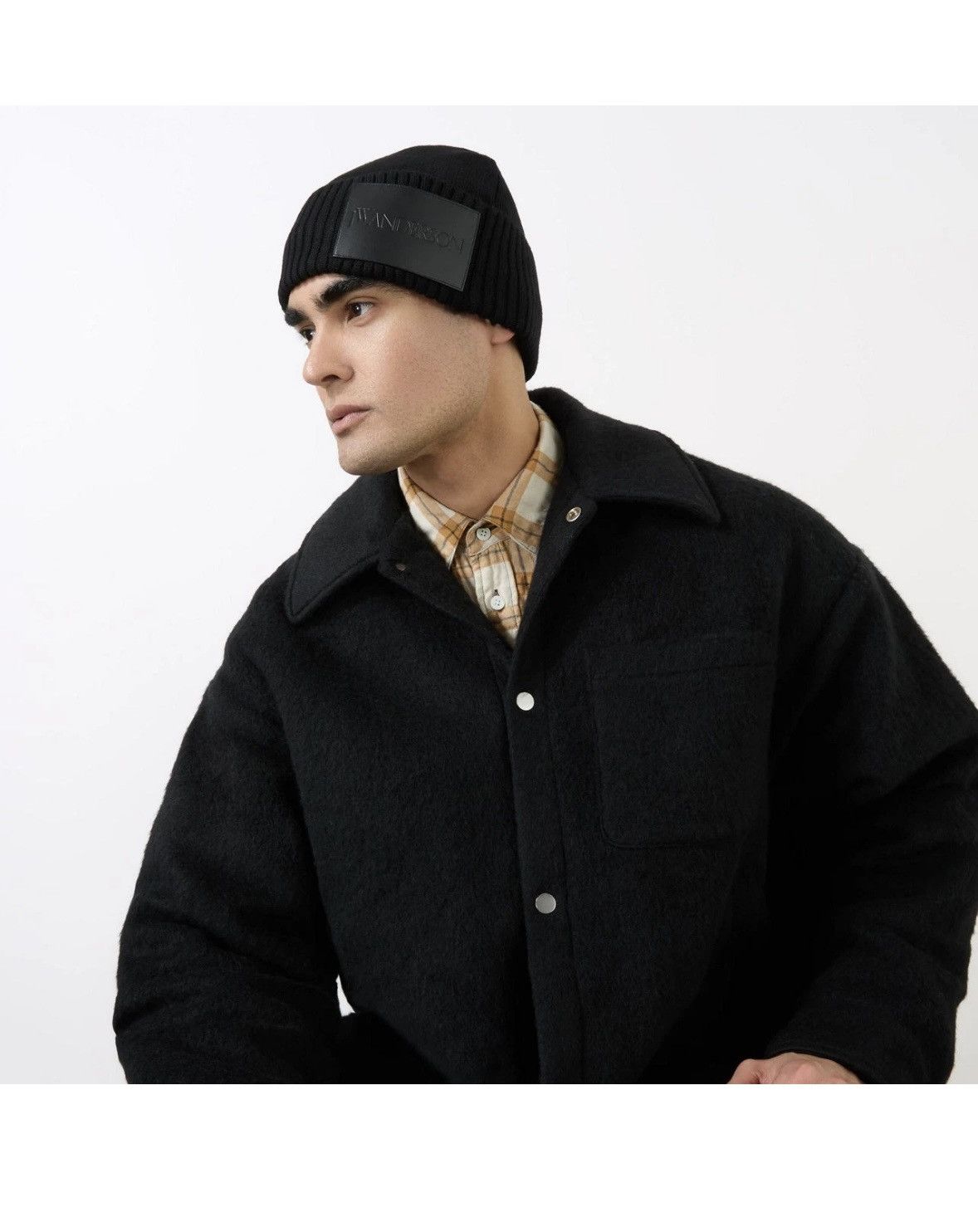 JW Anderson JW Anderson Logo Patch Beanie in Color Hemp Size ONE SIZE - 6 Thumbnail