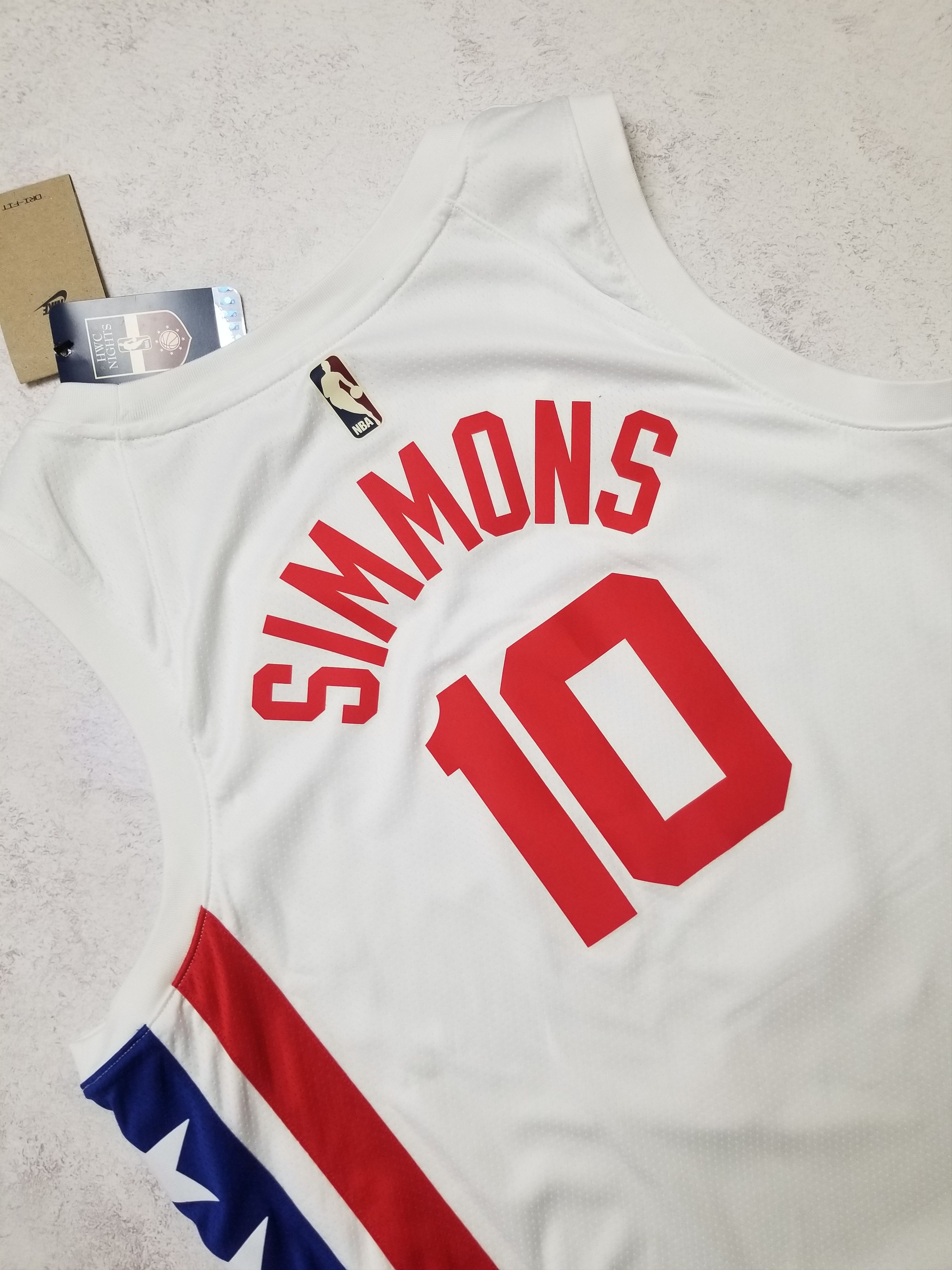 Nike NBA Brooklyn Nets Simmons HWC Swingman Jersey DO9444-101 Size US XL / EU 56 / 4 - 8 Thumbnail