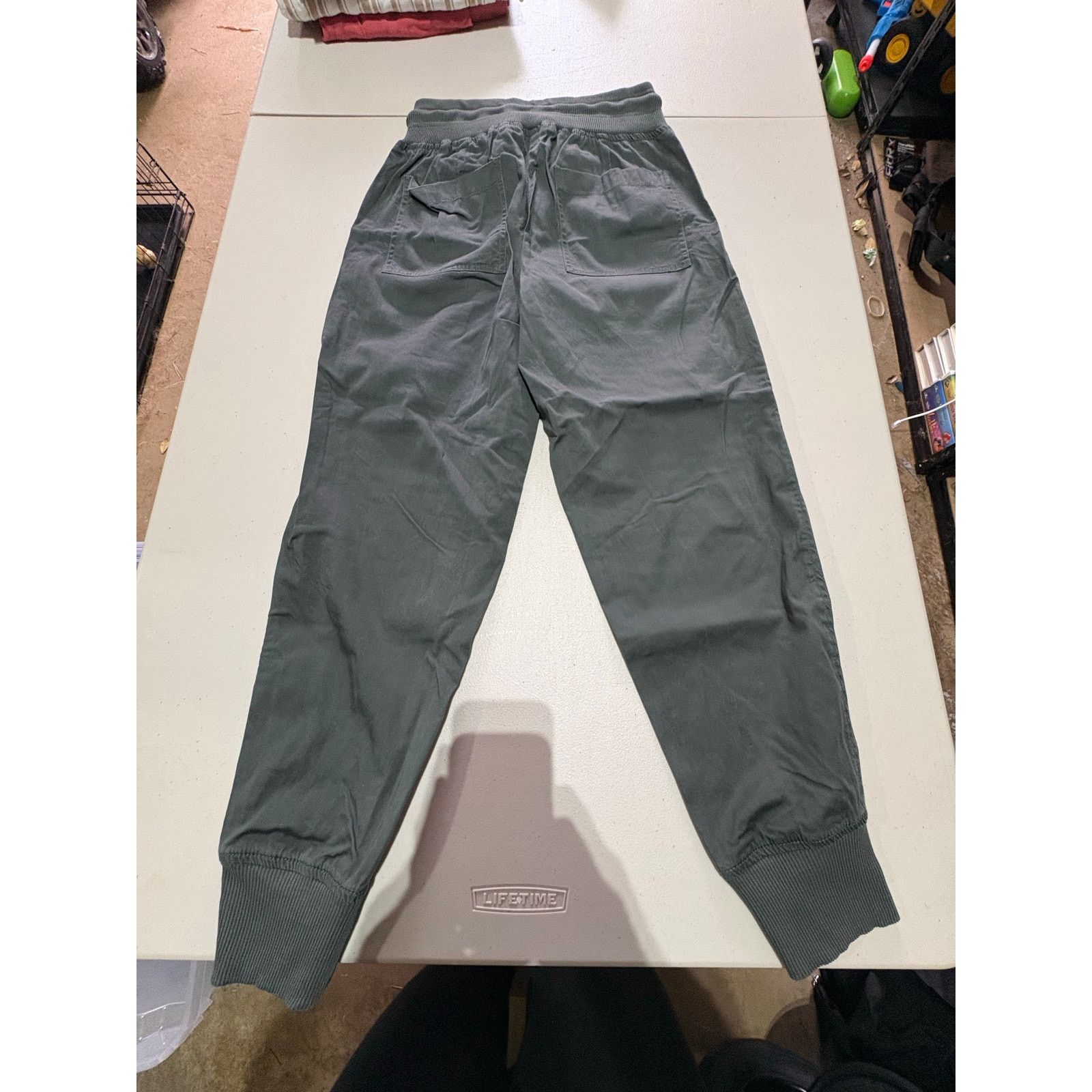 Lou & Grey Lou & Grey Women’s Green Jogger Pants XS Drawstring Elastic Size 26" / US 2 / IT 38 - 3 Thumbnail
