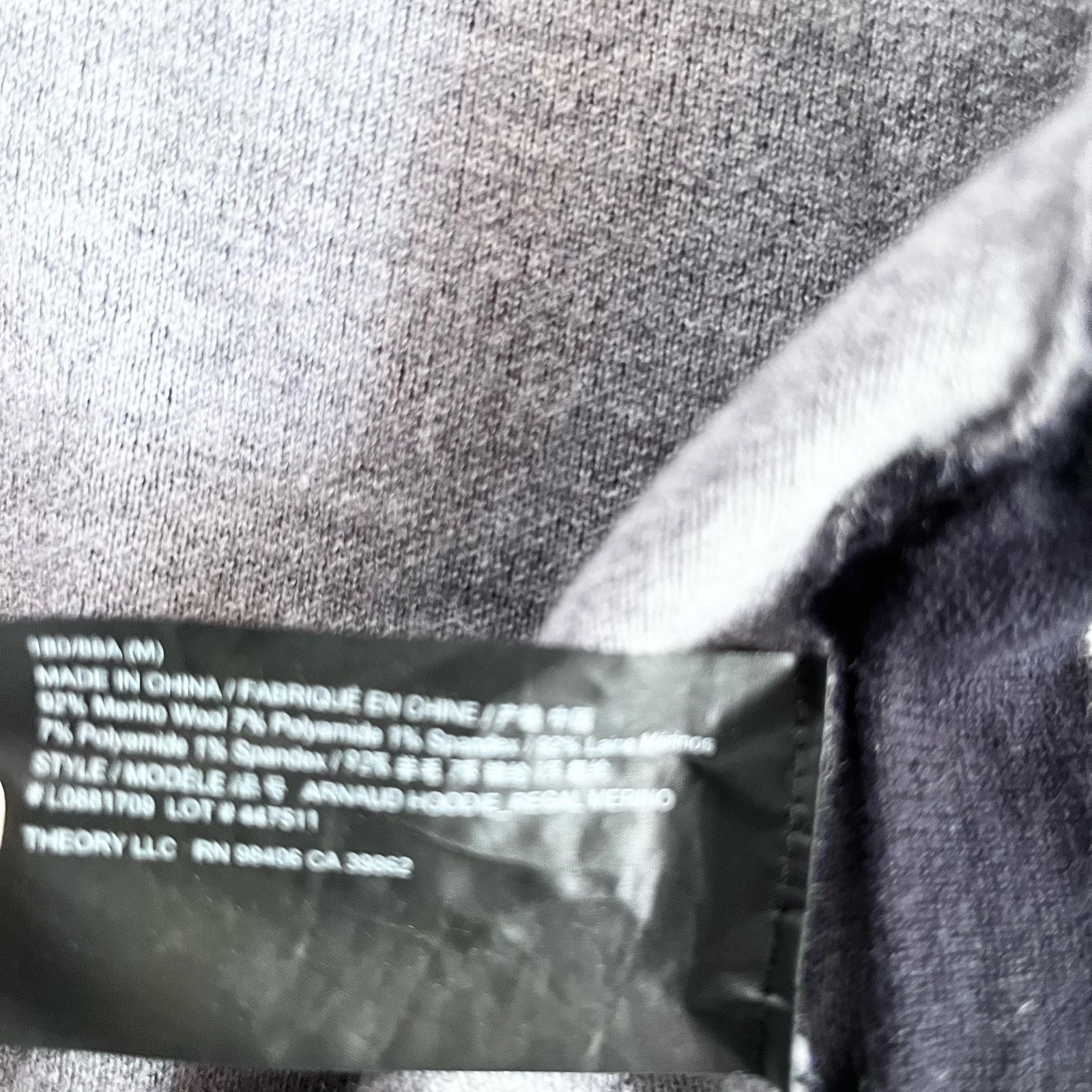 Theory Theory Men’s Wool Blend Navy Gray Zip Hoodie Medium Size US M / EU 48-50 / 2 - 12 Thumbnail