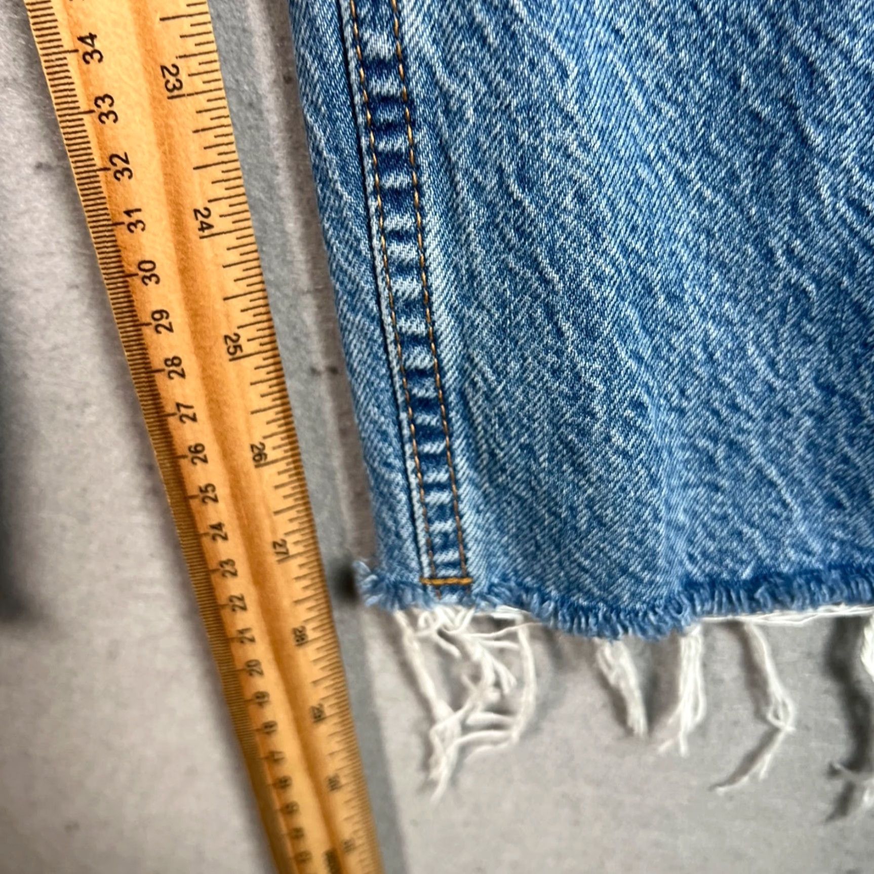 Abercrombie & Fitch ABERCROMBIE & FITCH High Rise Distressed Wide-Leg Jeans Womens 30/10 Light Wash Blue Size 30" / US 8 / IT 44 - 7 Thumbnail