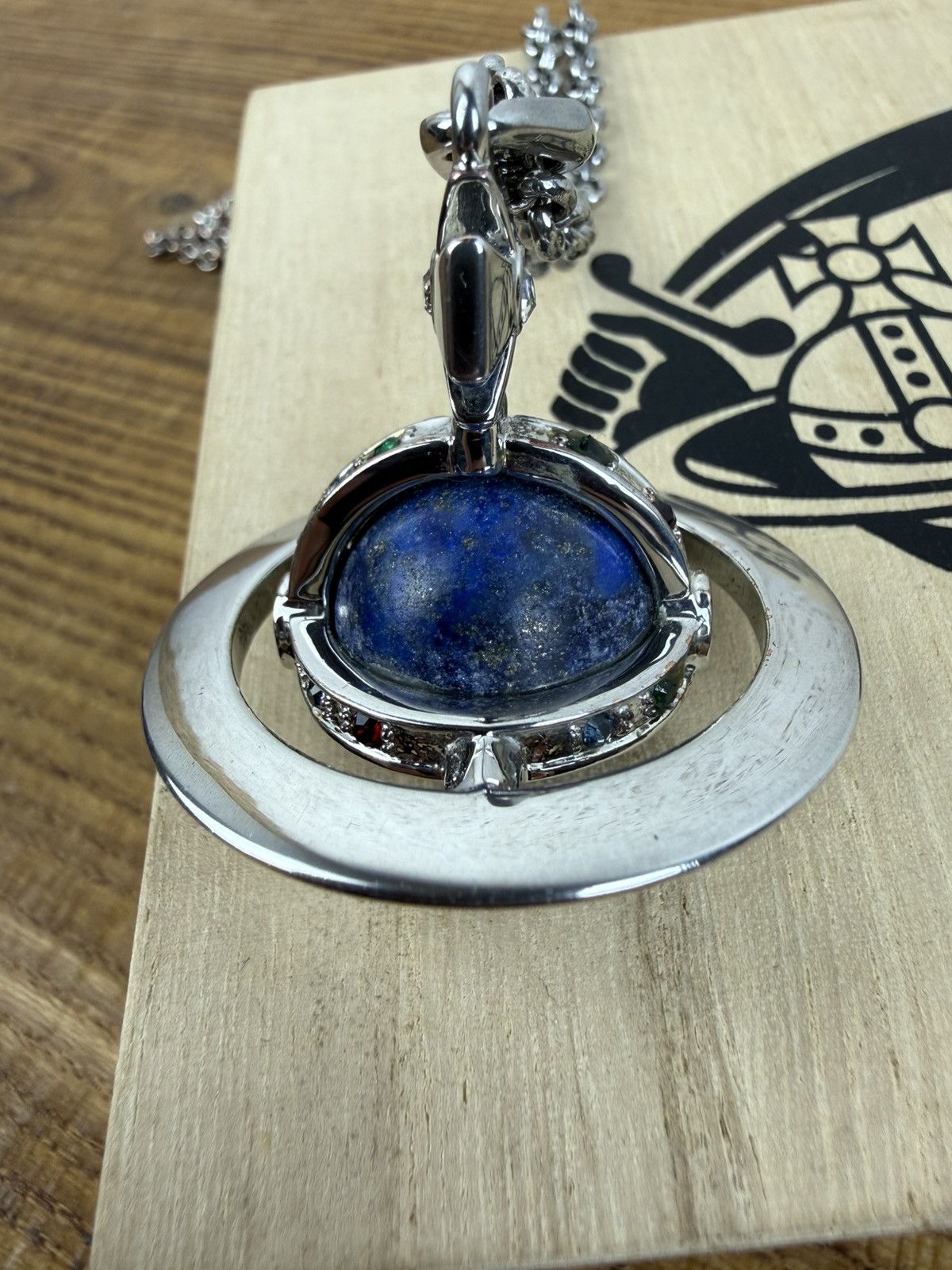 Vivienne Westwood Vintage Vivienne Westwood Lapis Lazuli Small Orb Necklace Size ONE SIZE - 3 Thumbnail