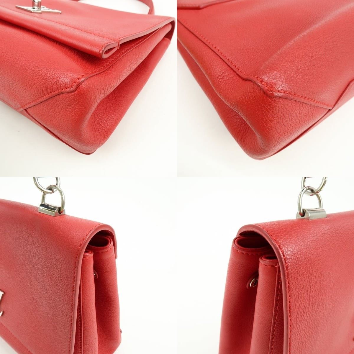 Louis Vuitton Louis Vuitton Lockme II Calfskin Top Handle Bag Red Size ONE SIZE - 5 Thumbnail