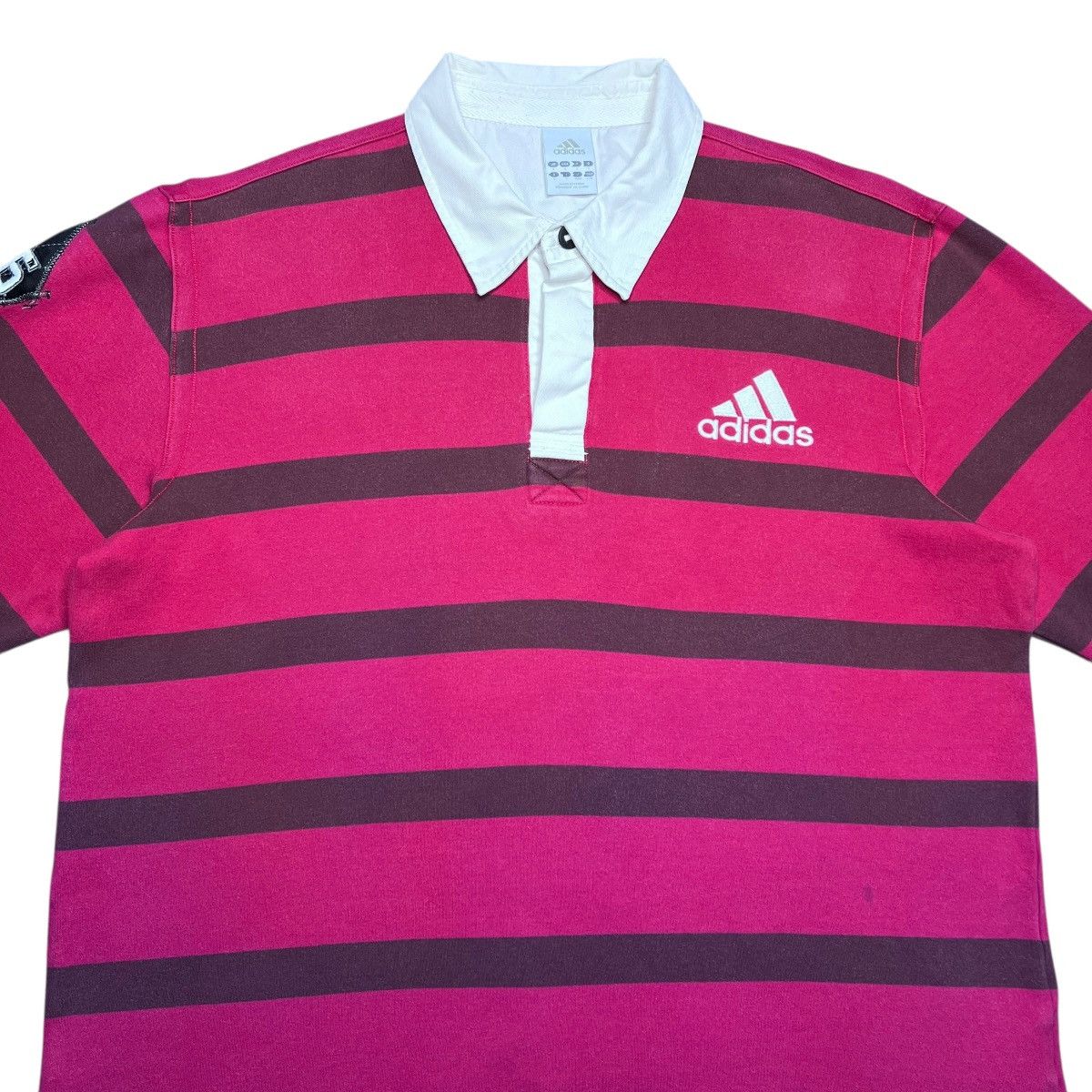Adidas Vtg 2010 Adidas Striped Number 16 Rugby Long Sleeve Shirt Size US L / EU 52-54 / 3 - 4 Thumbnail