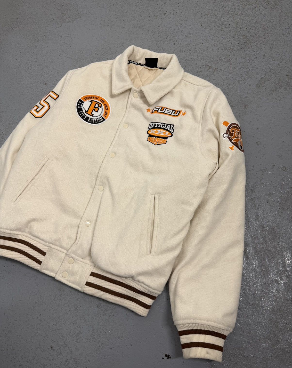 Fubu Vintage Fubu For Us By Us Baxk Embroidered Logo Bomber Size US L / EU 52-54 / 3 - 3 Thumbnail