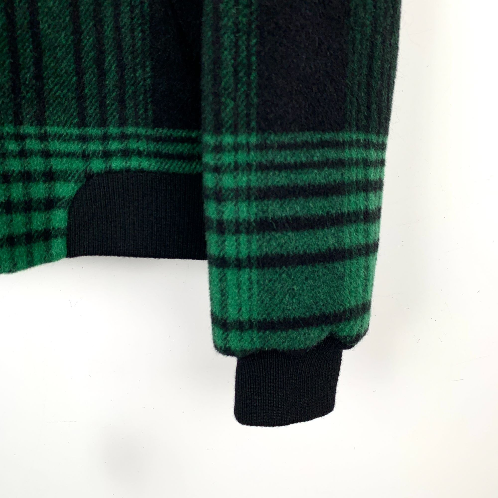 Louis Vuitton Louis Vuitton Green & Black Plaid Wool Hooded Zip-Up Jacket Size XXS / US 00 / IT 34 - 5 Thumbnail