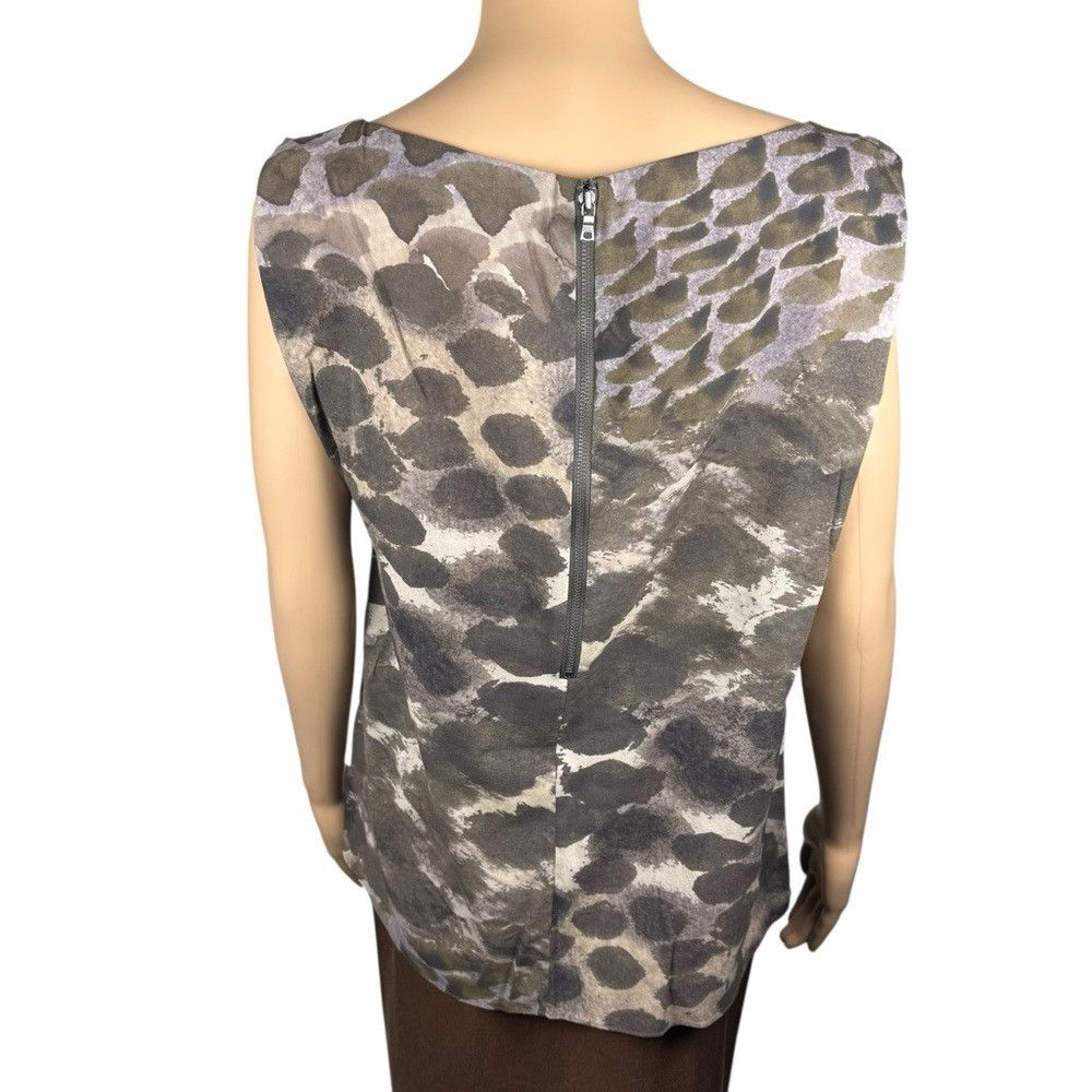 Alice + Olivia ALICE + OLIVIA Silk Sleeveless Blouse Camo Print Size S Size S / US 4 / IT 40 - 3 Thumbnail