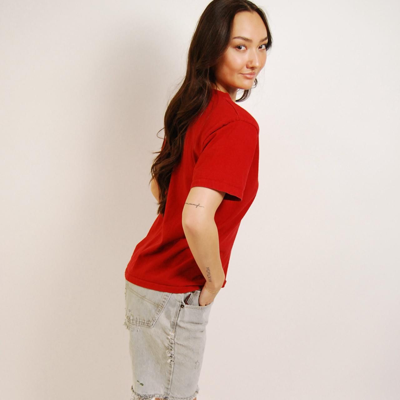 Vintage 90s Buddha T-shirt (M) vintage red bangkok men women medium Size US M / EU 48-50 / 2 - 2 Thumbnail