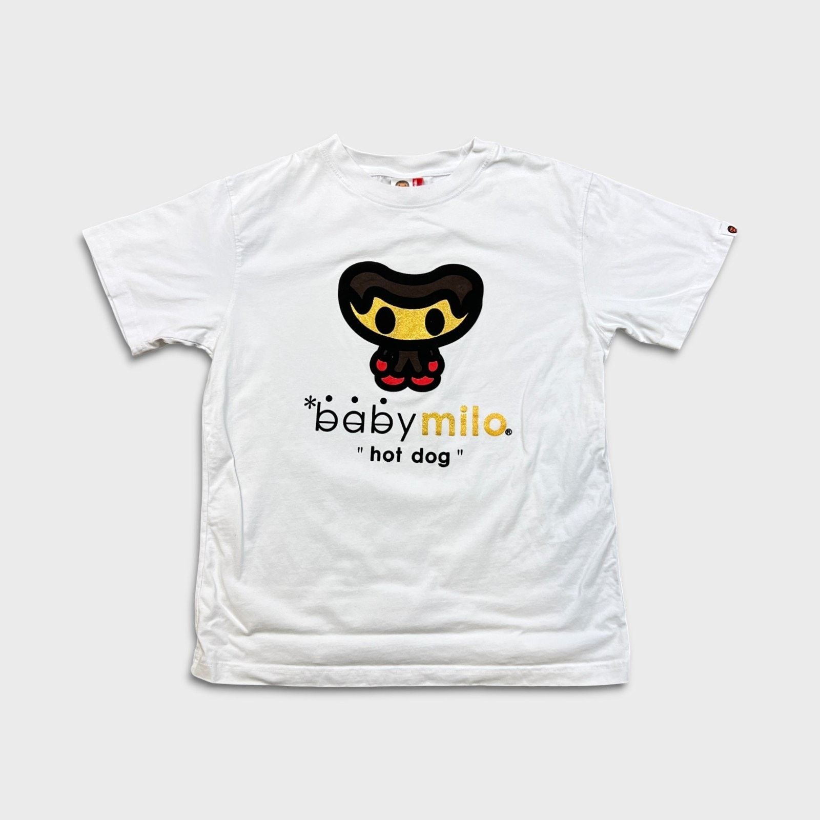 2007 Baby Milo Hot Dog T Shirt BAPE Graphic Short Sleeve Tee