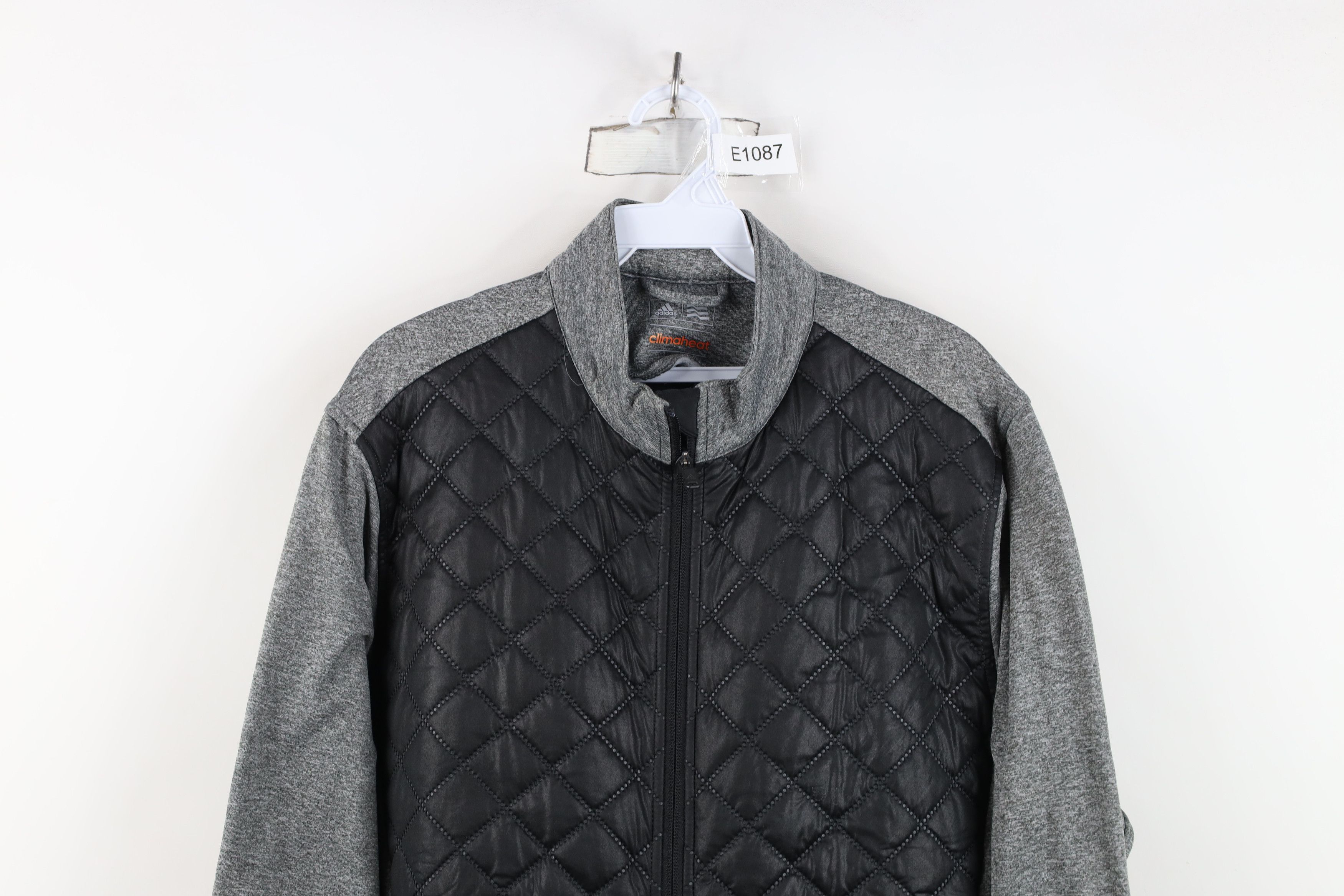 Adidas Adidas Quilted Full Zip Knit Golf Jacket Heather Gray Size US M / EU 48-50 / 2 - 2 Thumbnail