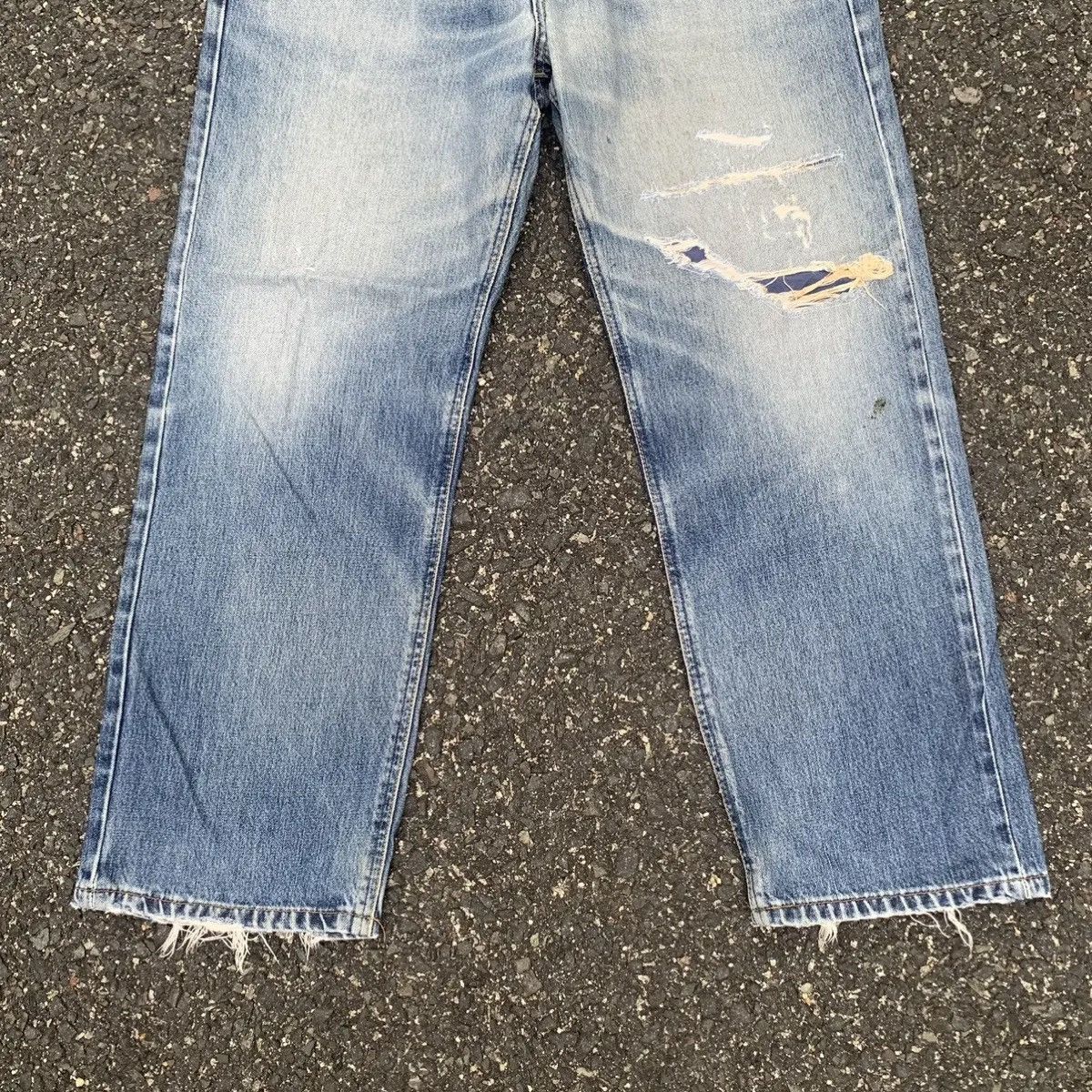 Lee Vintage Lee Riders Jeans BlueWash Distressed Denim Pants W32 Size US 32 / EU 48 - 3 Thumbnail