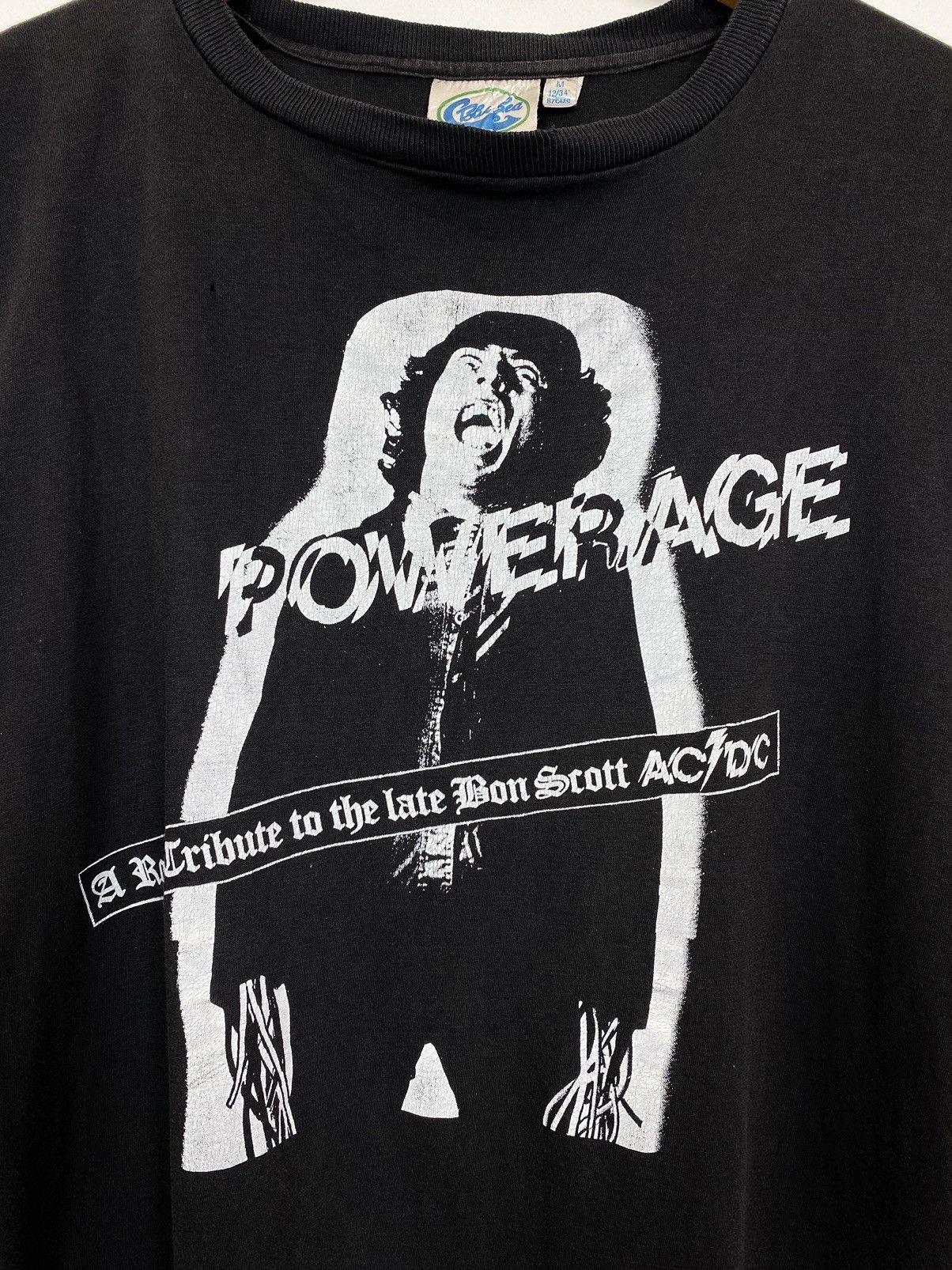 Vintage Vintage Powerage Tribute To The Bonn Scott AC/DC T-Shirt top Size US M / EU 48-50 / 2 - 3 Thumbnail