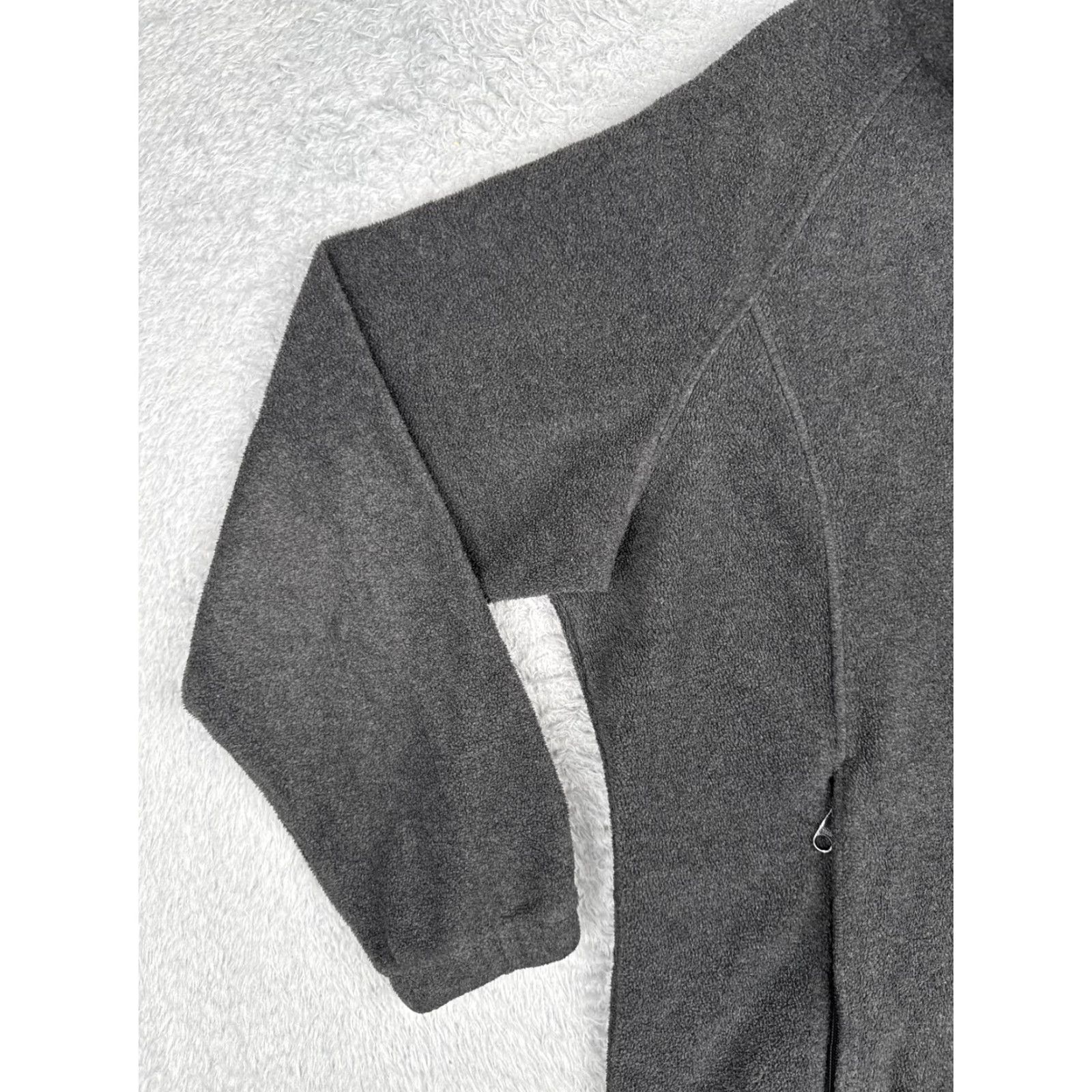 Vintage Columbia Jacket Womens 2X Gray Fleece Full Zip Outdoor Pockets Mock Neck Logo Size XXL / US 16-18 / IT 52-54 - 3 Thumbnail