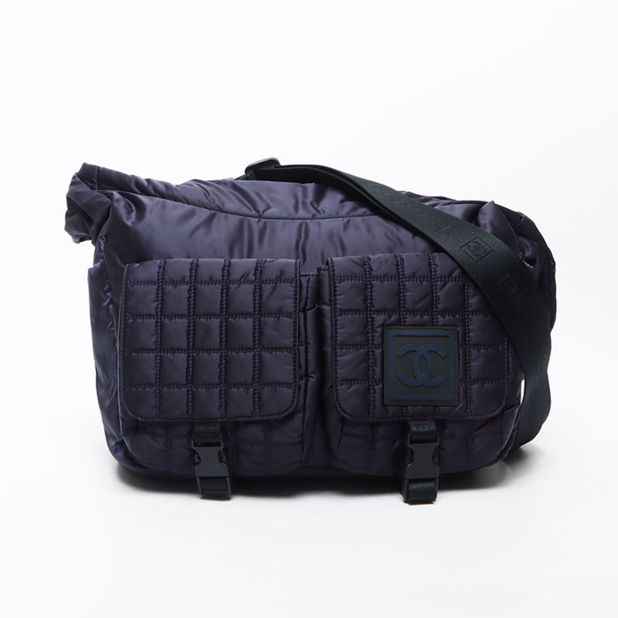 Chanel CHANEL Sport Line Shoulder Bag with Silver Hardware, Navy Blue, WS11684 Size ONE SIZE - 1 Thumbnail