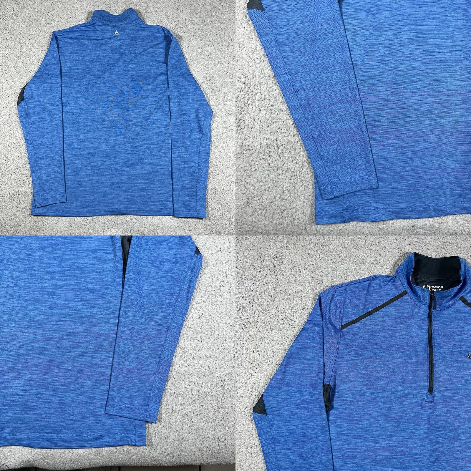 Vintage Bermuda Sands Torrey Pines 1/4 Zip Pullover Mens M Blue Jacket Golf Performance Activewear Shirt Jacket Size US M / EU 48-50 / 2 - 8 Thumbnail