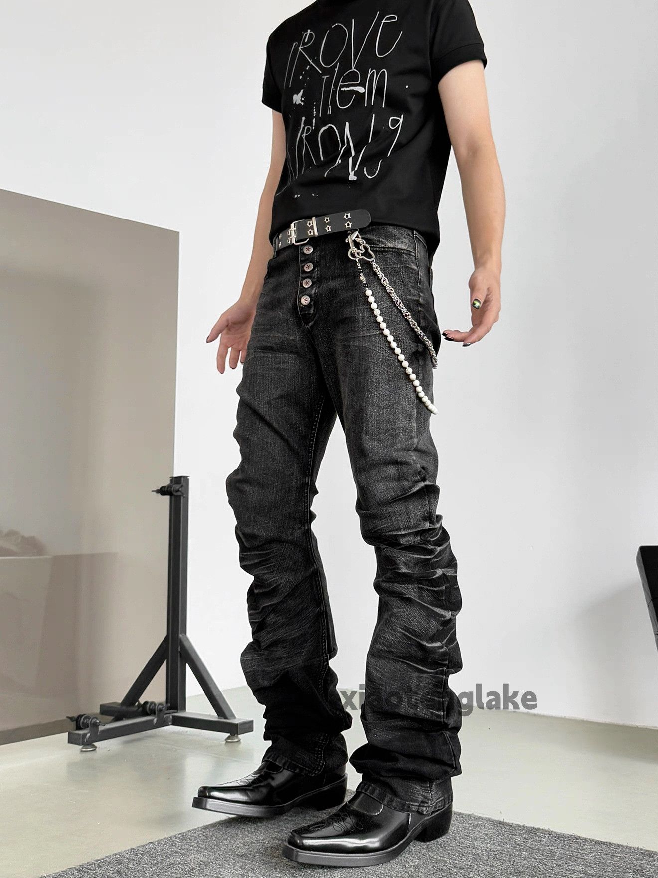 Japanese Brand ltx vintage washed faded punk grunge bootcut jeans Size US 28 / EU 44 - 4 Thumbnail