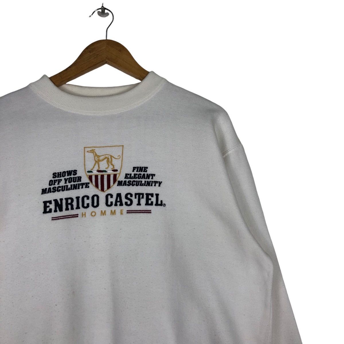 Vintage Enrico Castel Homme Vintage Italian Sweatshirt Medium Size US M / EU 48-50 / 2 - 5 Thumbnail