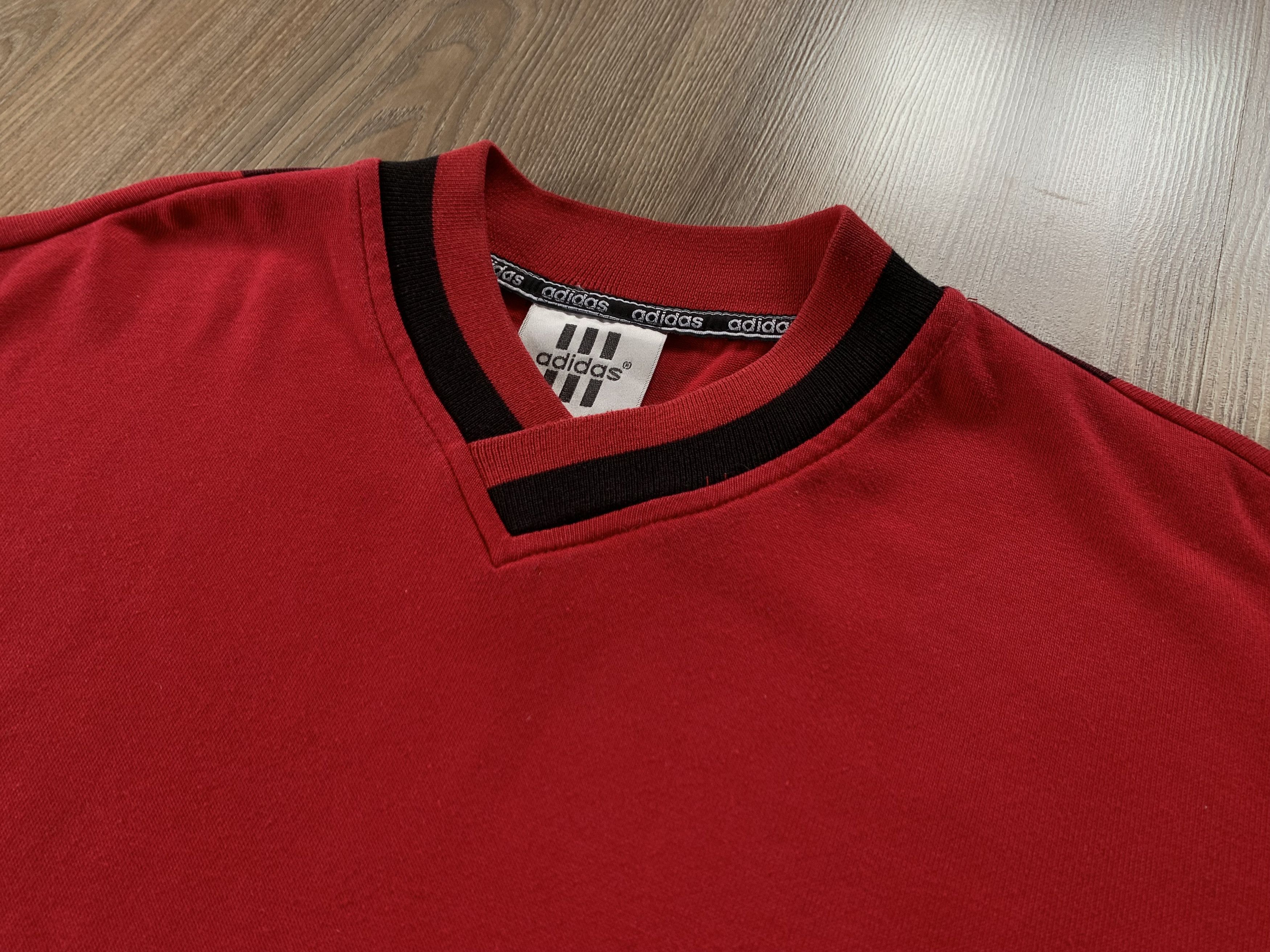 Adidas × Vintage Adidas D7 Vintage Stripe Cotton Longsleeve Size US L / EU 52-54 / 3 - 4 Thumbnail
