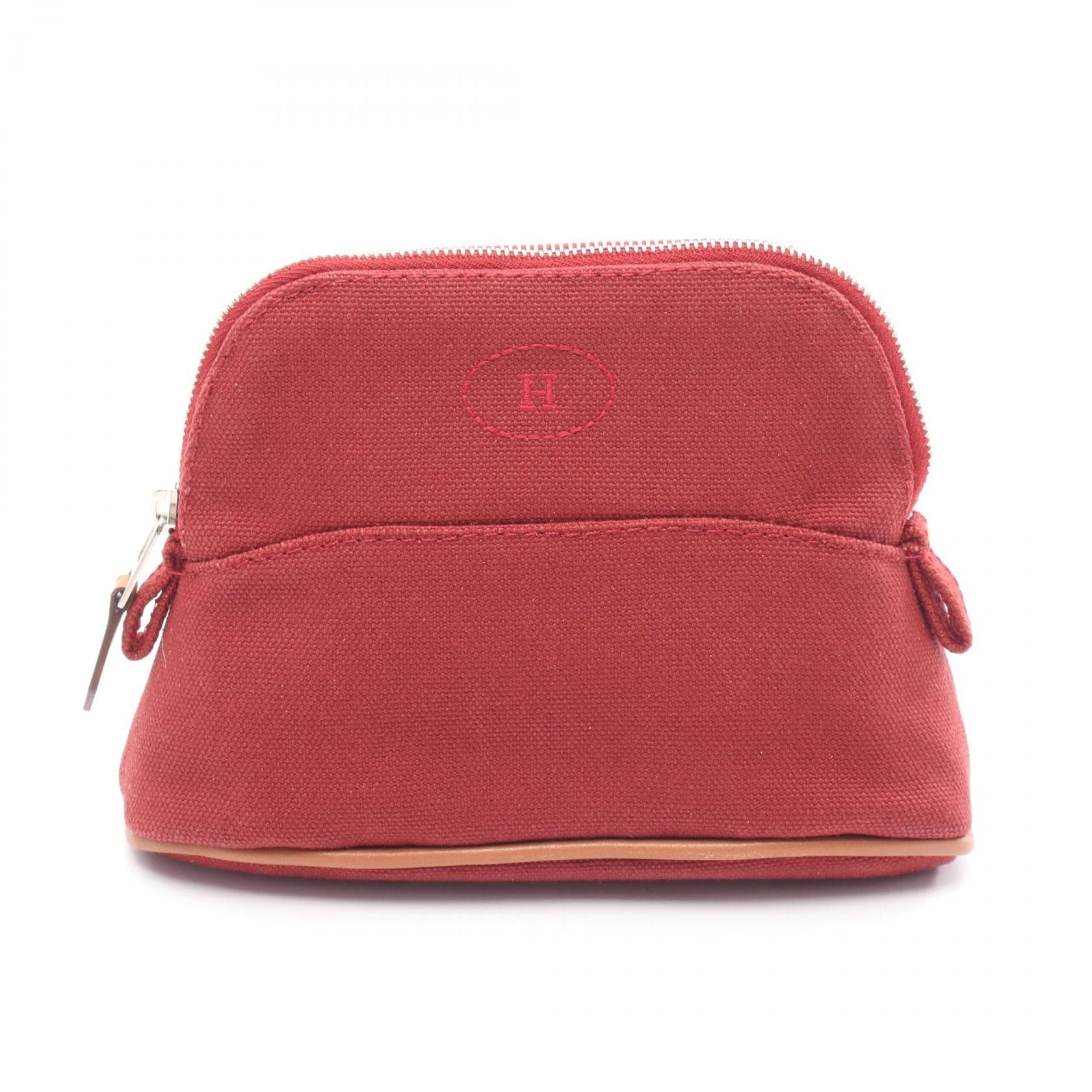 Hermes Hermes Hermes Bolide Pouch15 canvas leather pouch Textile Vanity Bag DUTY FREE for USA Size ONE SIZE - 1 Thumbnail