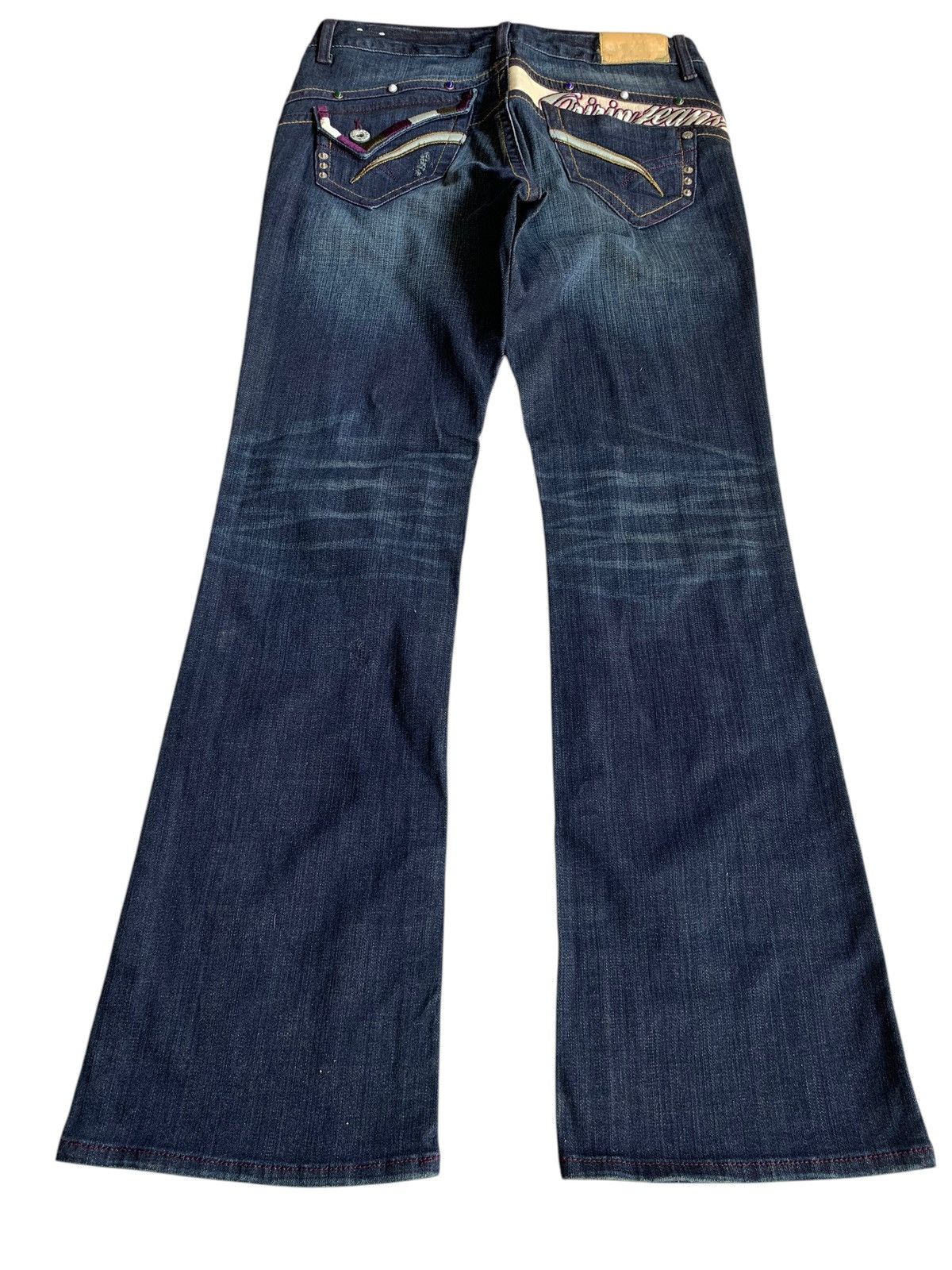 If Six Was Nine × KMRii × Le Grande Bleu (L.G.B.) FLARE💥 ORIRIN JAPANESE PUNK STYLE RUSTY STREACH DENIM 🎌☠️ Size US 32 / EU 48 - 4 Thumbnail
