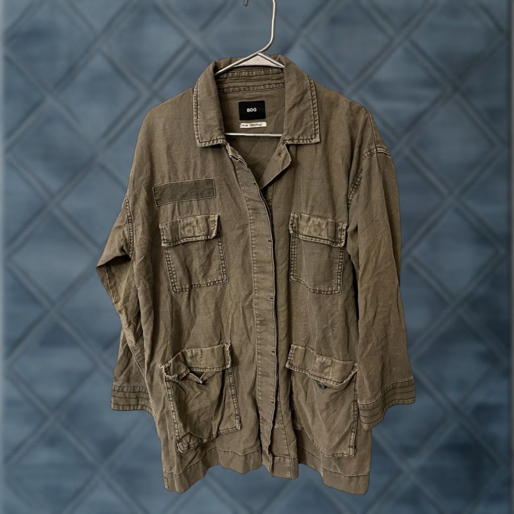 Bdg BDG Jacket Womens M Brown Olive Military Utility Cargo Button Up Streetwear Size M / US 6-8 / IT 42-44 - 1 Thumbnail