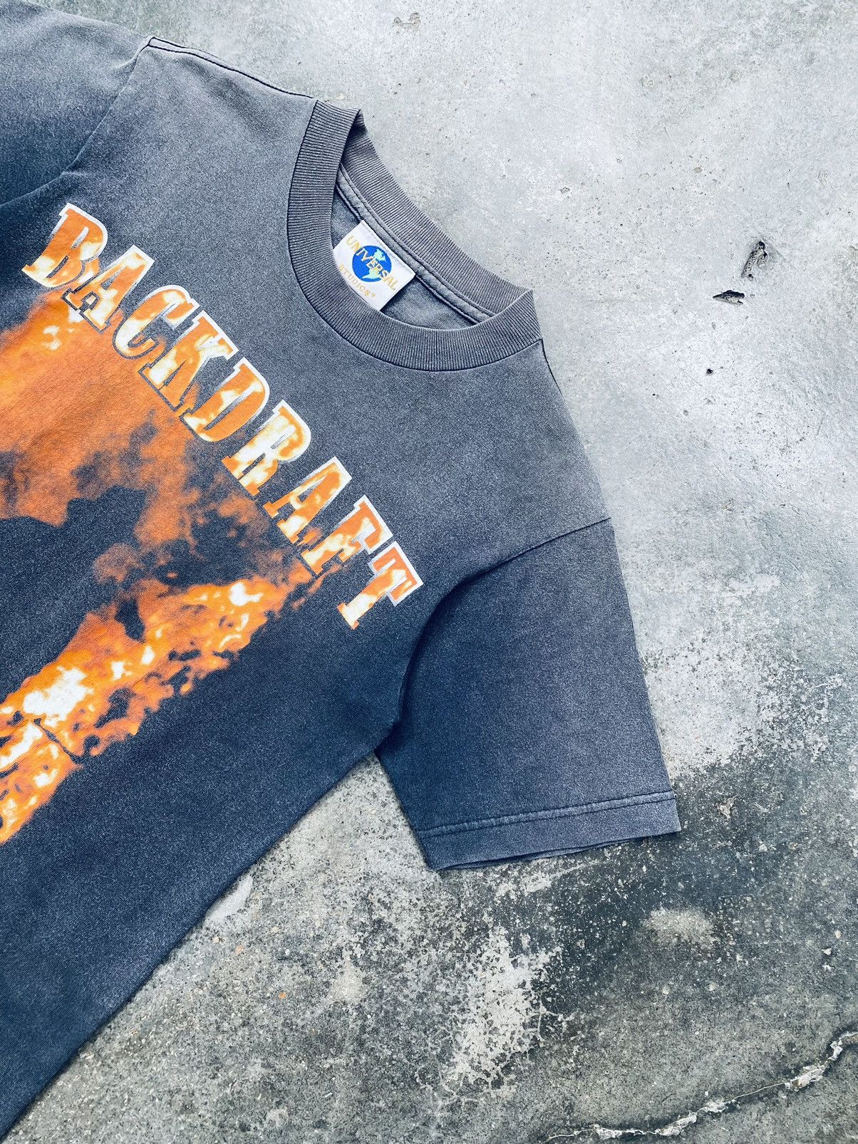 Vintage Vintage 90s Backdraft Movie Sun Faded Tees Size US S / EU 44-46 / 1 - 4 Thumbnail