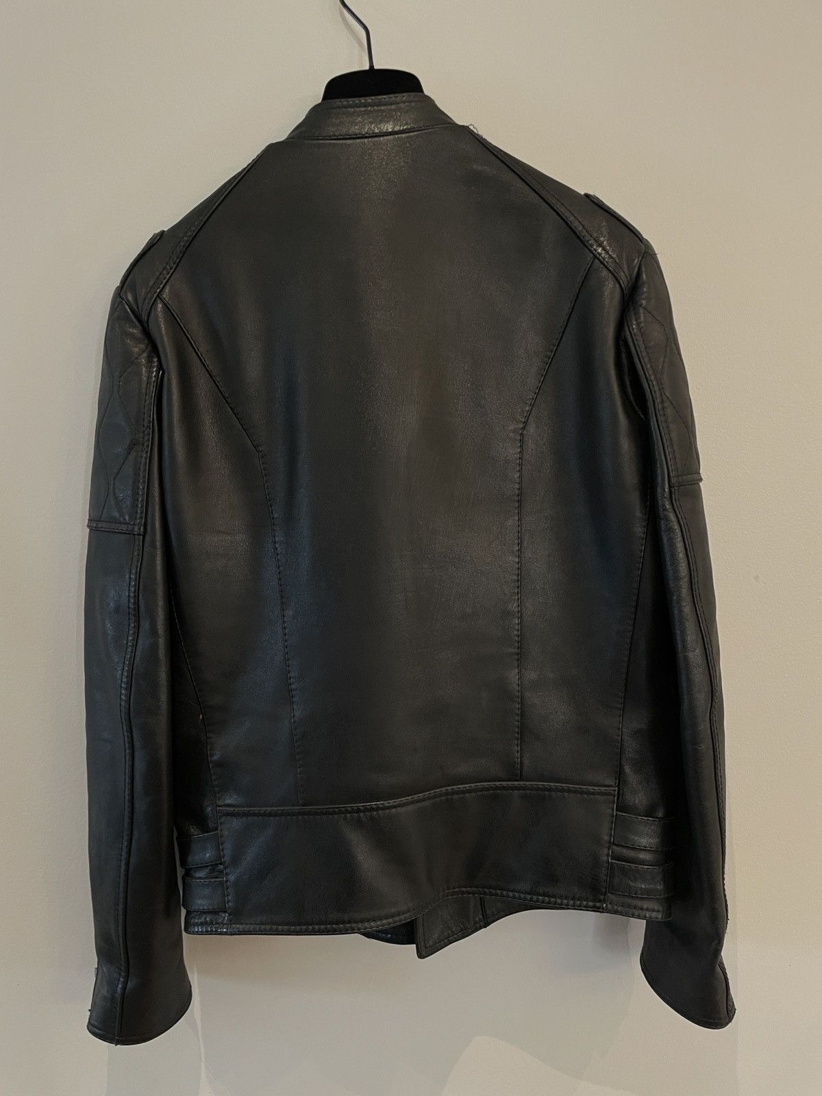 Balenciaga Balenciaga Black Leather Zipper Moto Jacket 40 US 50 EURO Size US M / EU 48-50 / 2 - 15 Thumbnail