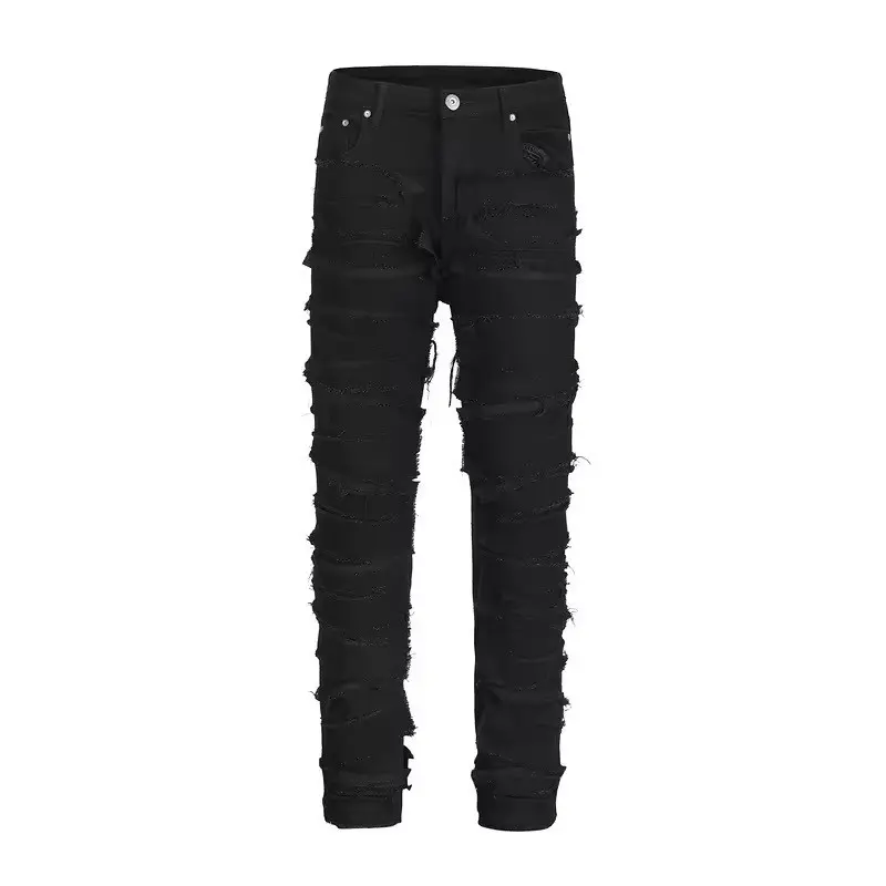 Jean × Vintage Vintage Street Punk Skateboarding Raw Black Jeans Size US 36 / EU 52 - 5 Thumbnail