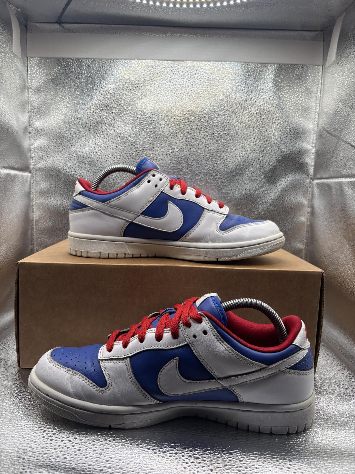 Nike Nike dunk low vintage white red blue Size US 7.5 / EU 40-41 - 5 Thumbnail
