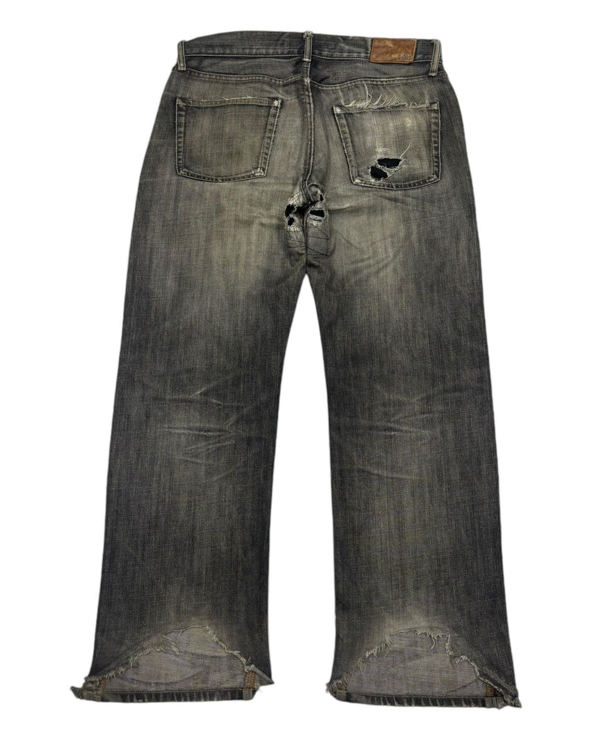 Undercover × Uniqlo VINTAGE S-003 DISTRESSED RIPS DENIM UNIQLO UNDERCOVER STYLE Size US 35 - 2 Thumbnail